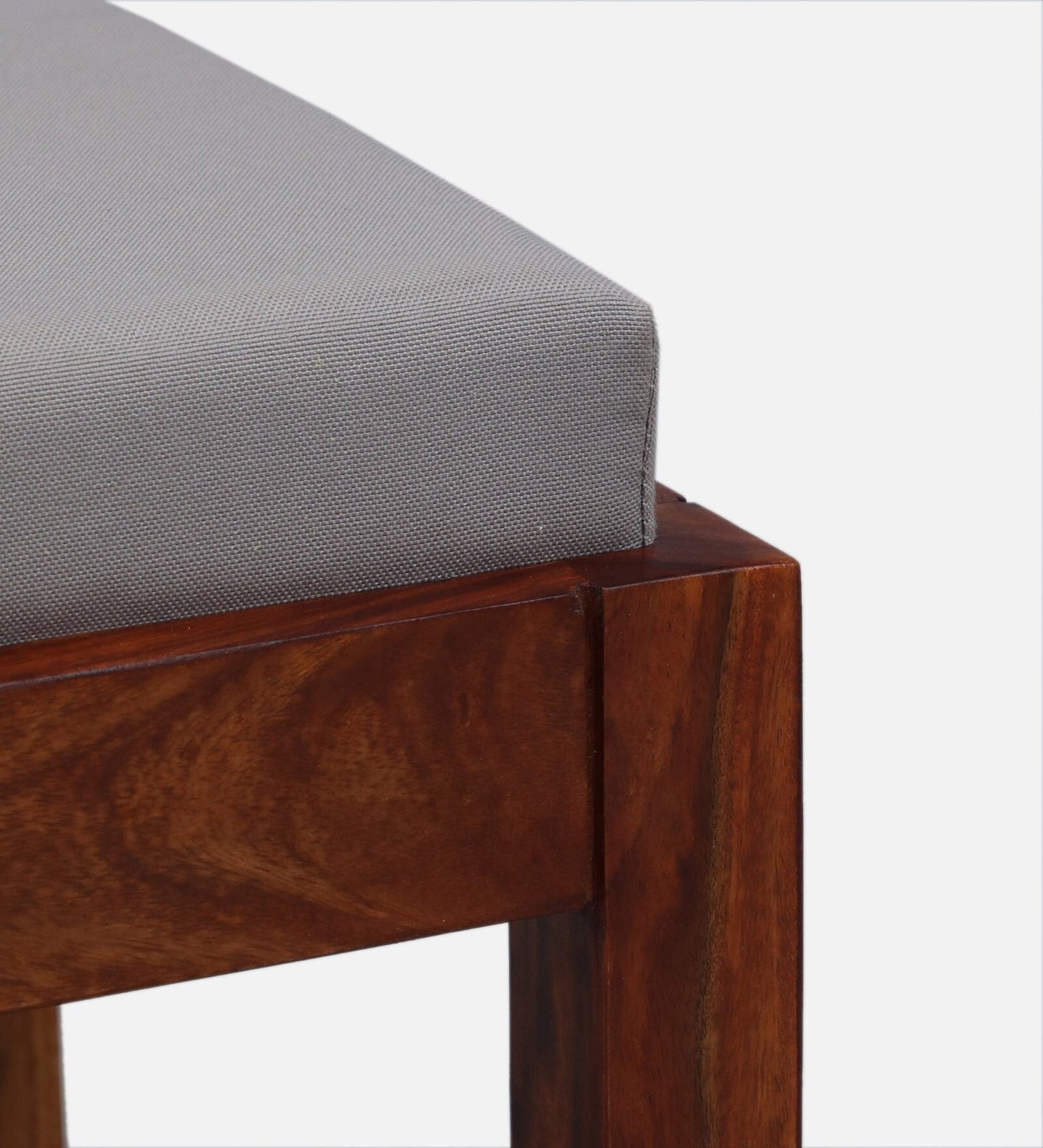 Sheesham Wood Nesting Coffee Table Set in Scratch Resistant Honey Oak Finish With Cushioned Stools