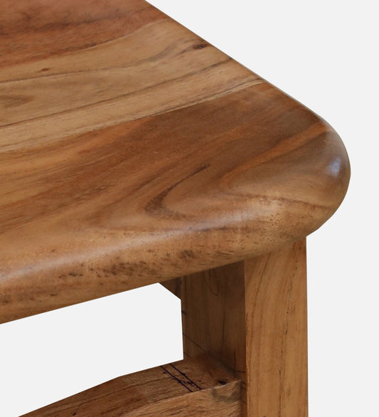 Wood 2 Seater Bar Table Set In Natural Finish