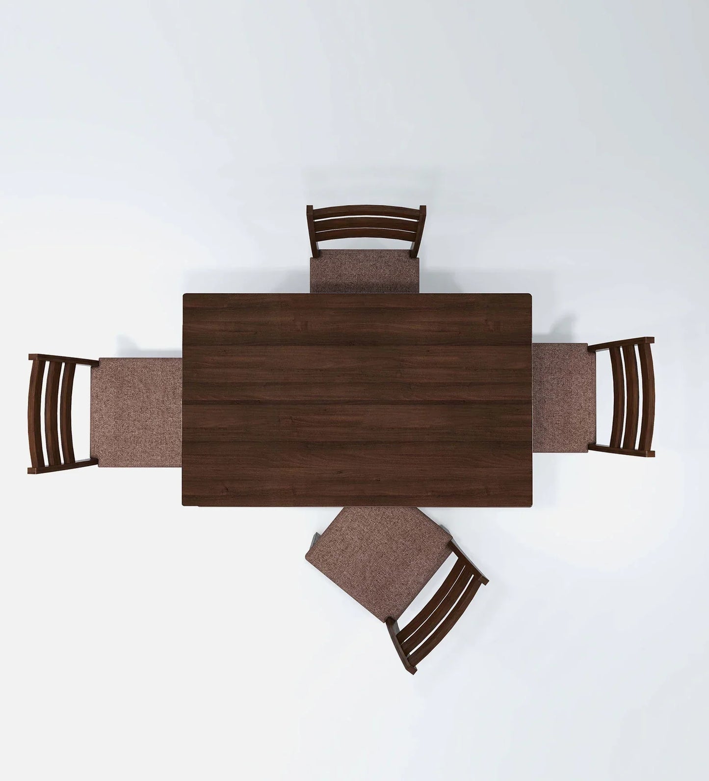 Seattle 4 Seater Dining Set in Dark Cappuccino Finish