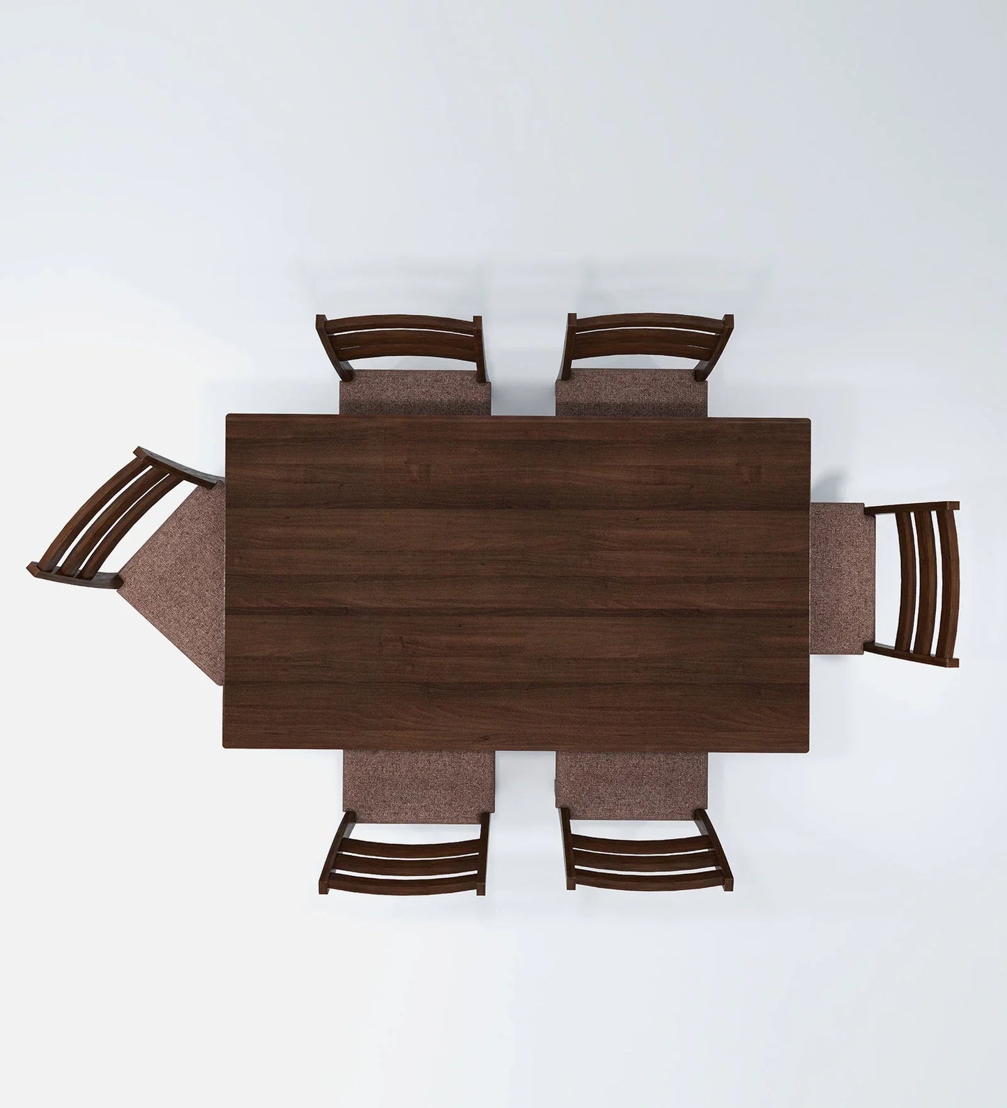 6 Seater Dining Set in Dark Cappuccino Finish