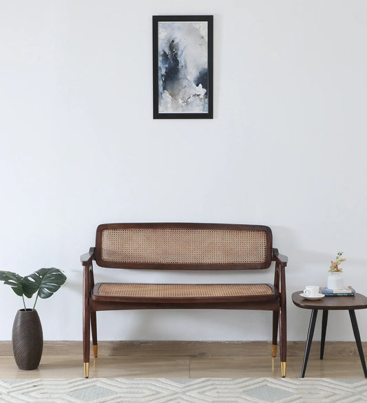 Solid Wood Settee In Tubbaq Finish