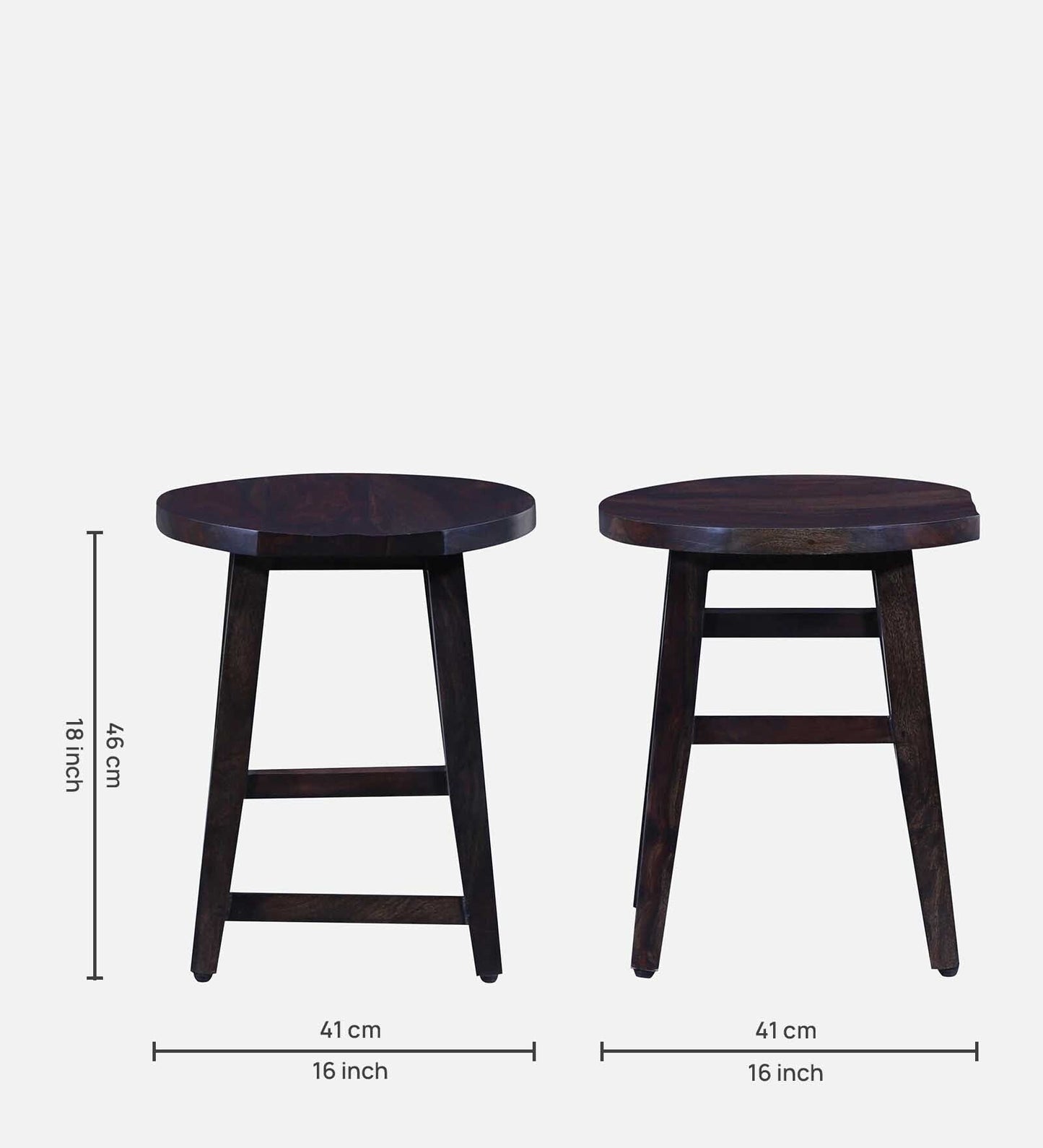 Sheesham Wood Seating Stool In Warm Chestnut Finish