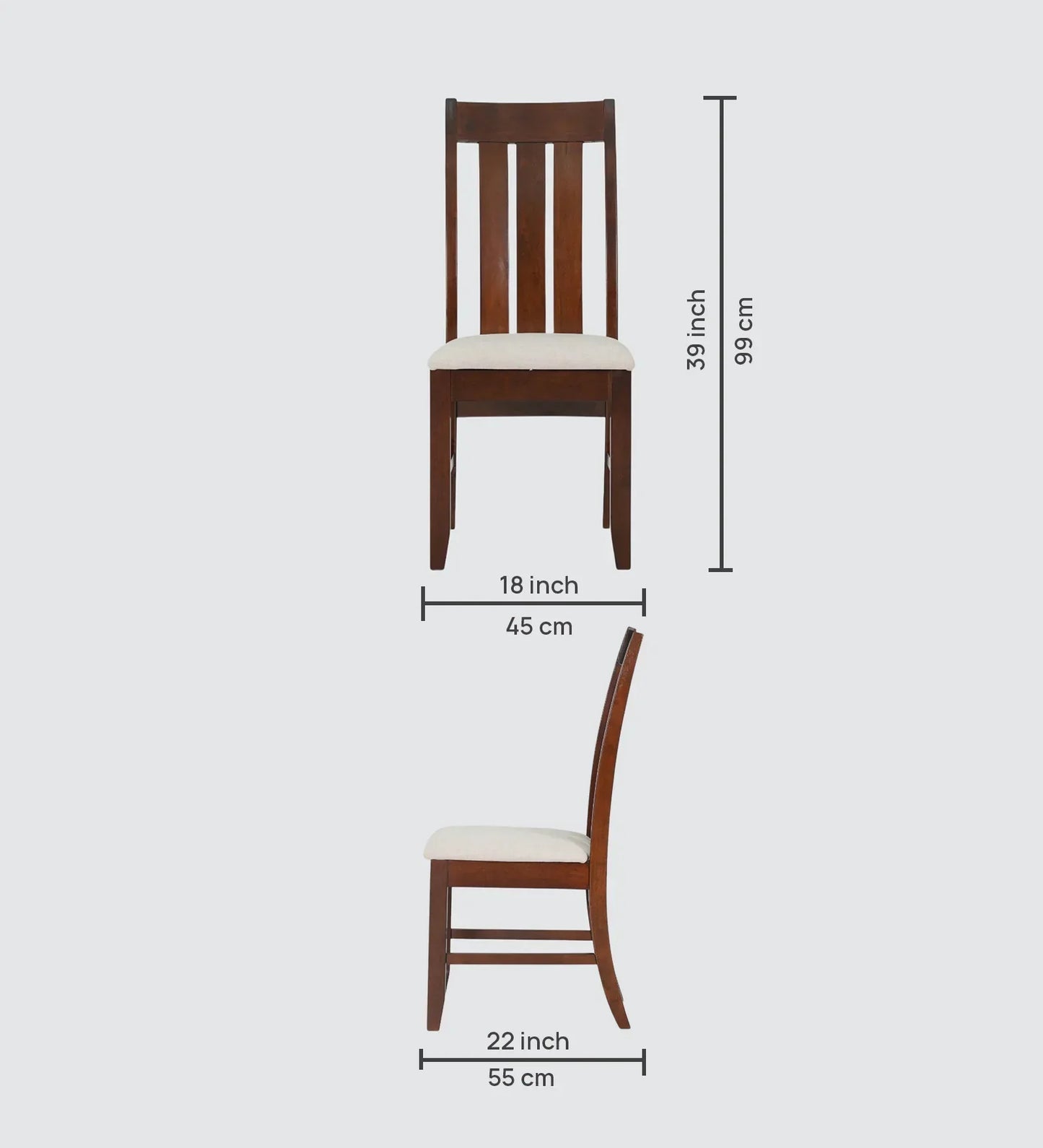 Muar Malaysian 4 Seater Dining Table Set In Brown Colour