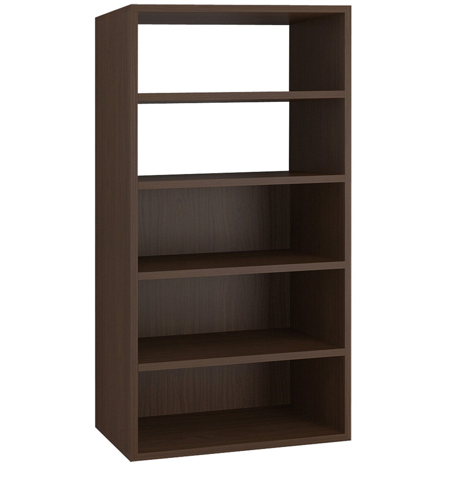 Display Unit Cum Bookshelf In Coffee Walnut Finish