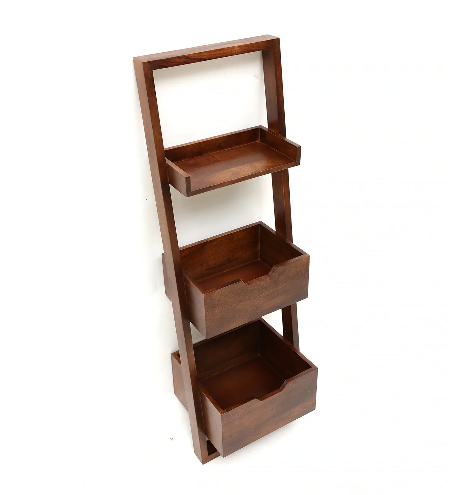 Brown Mango Wood Magazine Rack