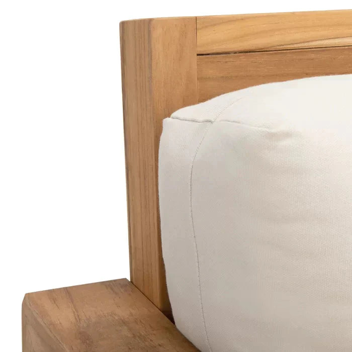 Solid Sheesham Wood Wide Outdoor Teak Patio Sofa