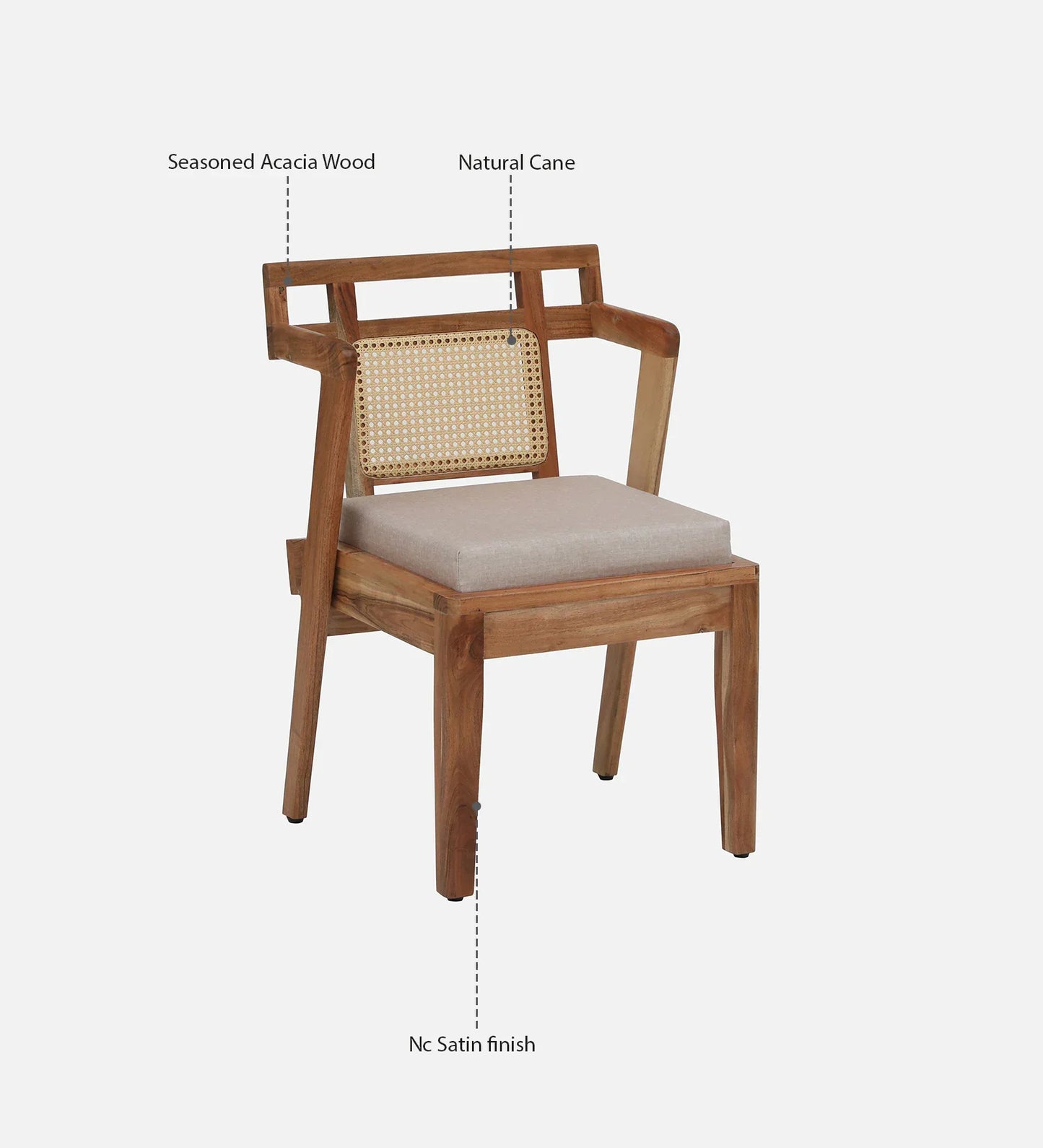 Assen Arm Chair in Natural Finish