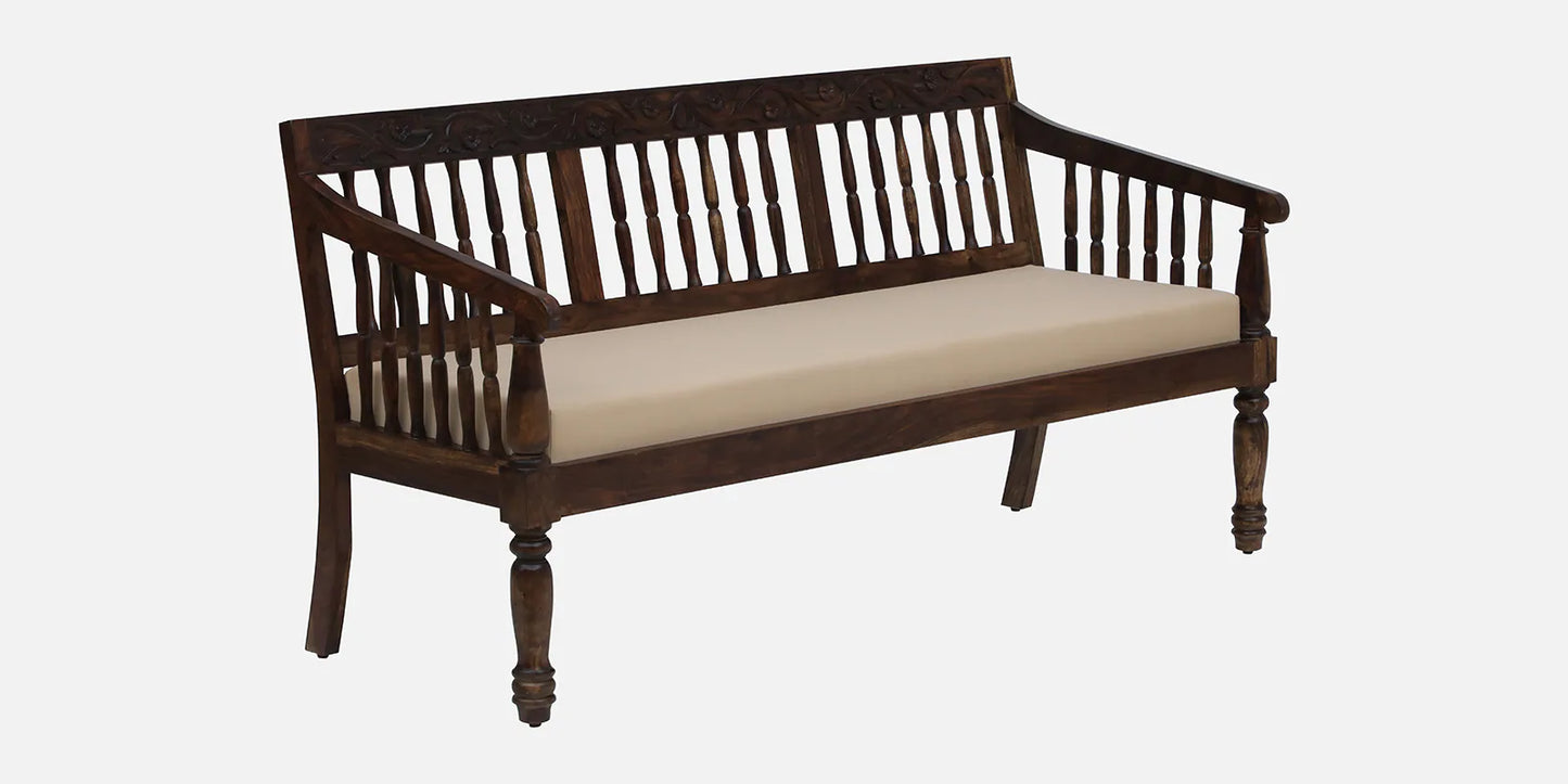 Sheesham Wood 3 Seater Sofa In Provincial Teak Finish