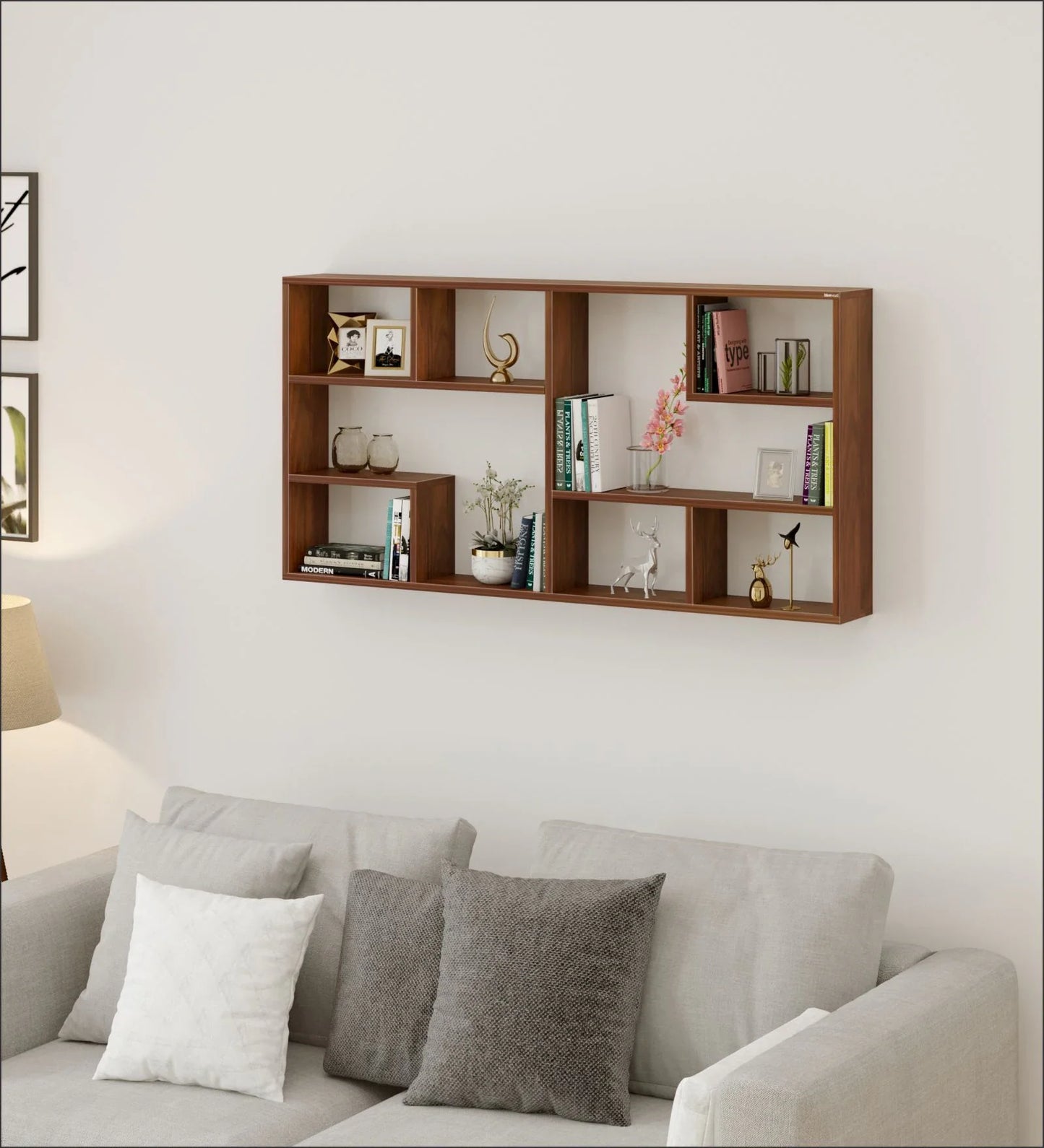 Sheesham Wood Wall Mounted Floating Shelf