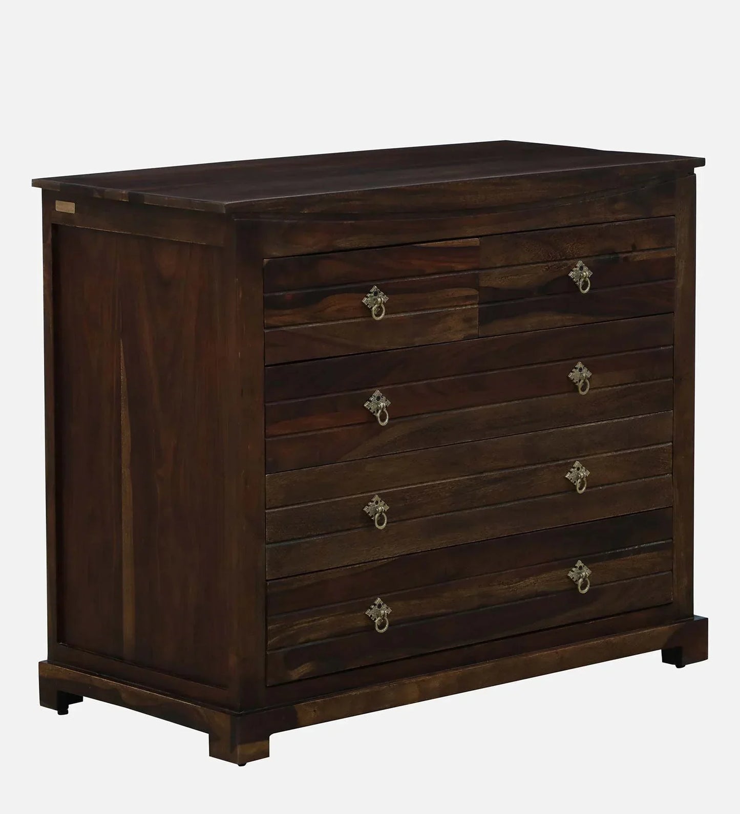 Sheesham Wood Chest Of Drawers in Scratch Resistant Provincial Teak Finish