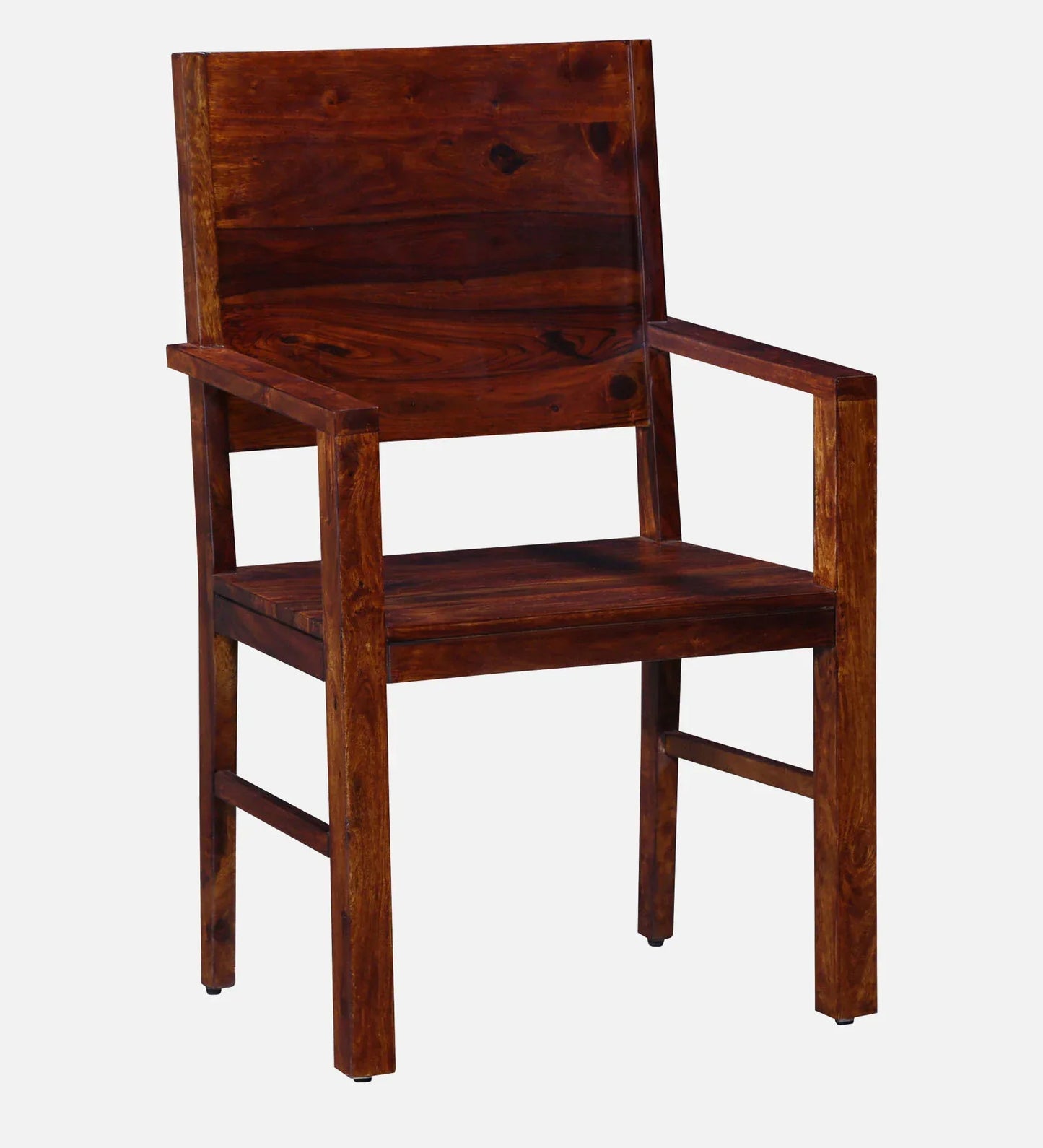Oriel Sheesham Wood Arm Chair In Honey Oak Finish