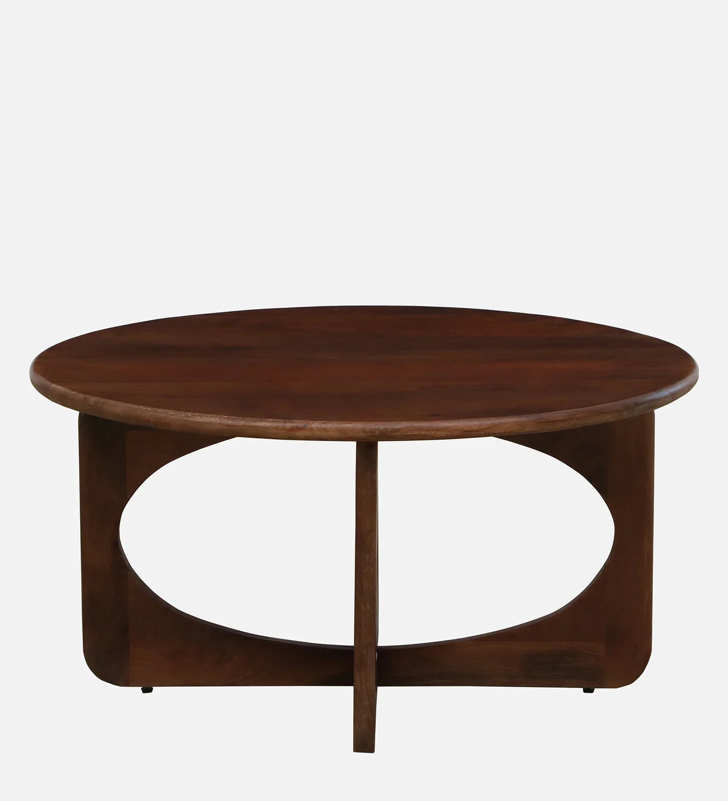 Praha Mango Wood Coffee Table In Walnut Finish