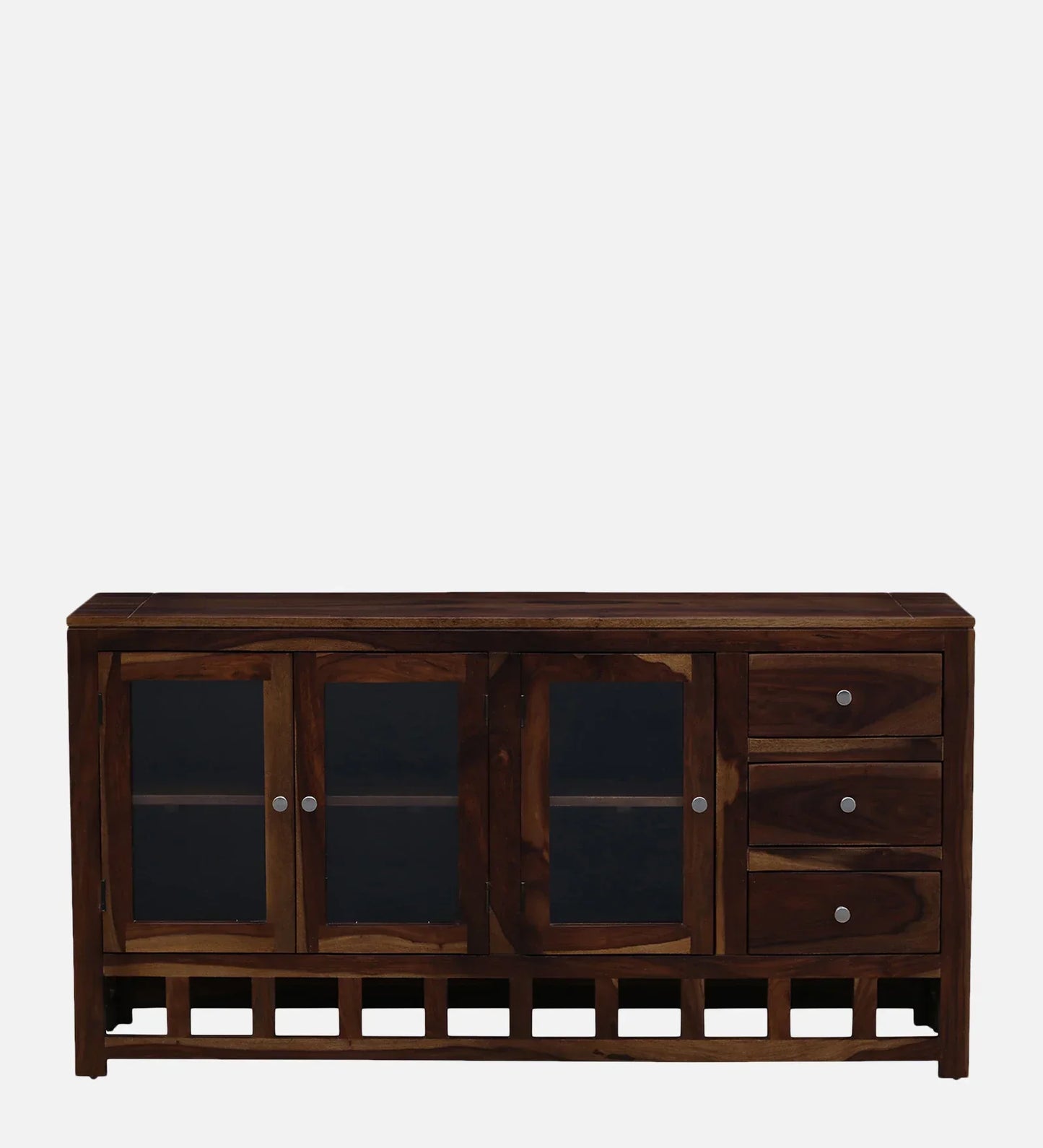 Sheesham Wood Crockery Unit in Scratch Resistant Provincial Teak Finish