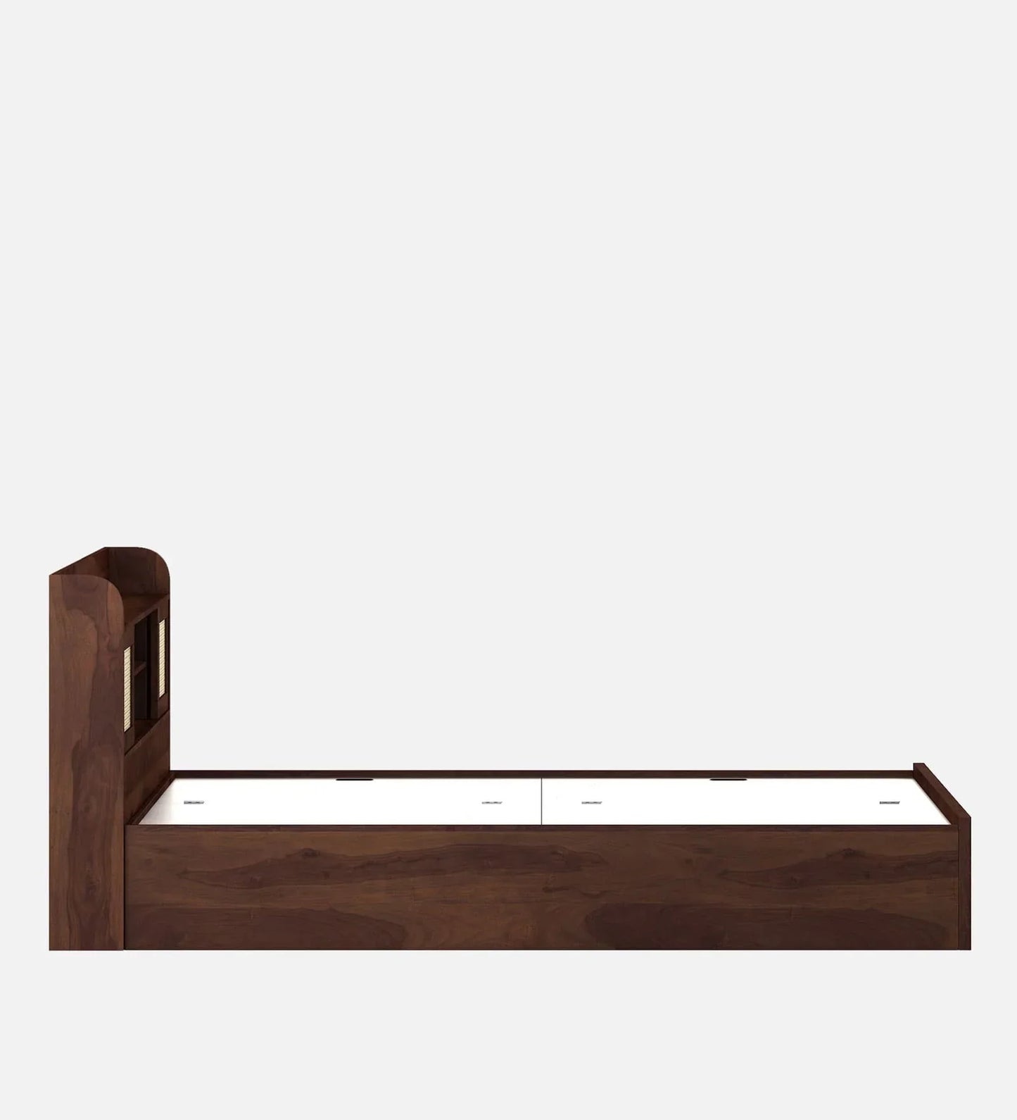 Queen Size Bed in Sheesham Melamine Finish with Box Storage