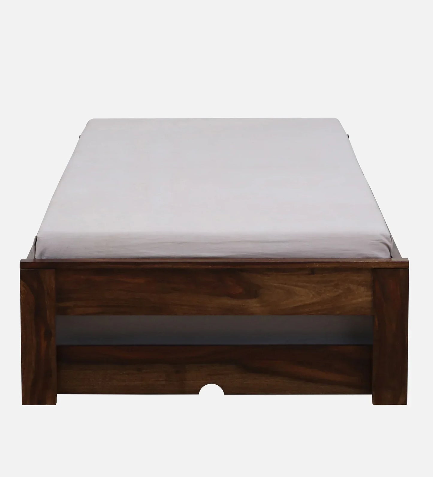 Sheesham Wood Single Bed In Provincial Teak Finish With Trundle