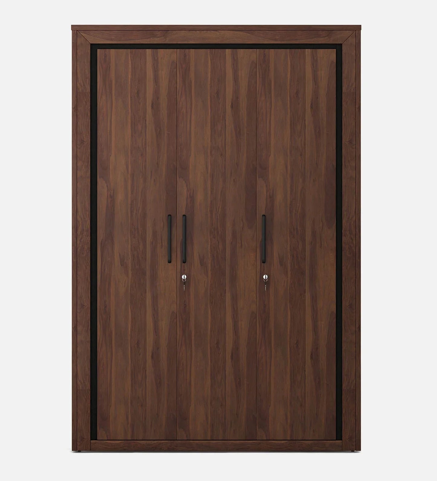 3 Door Wardrobe in Sheesham Finish with Drawer & Locker