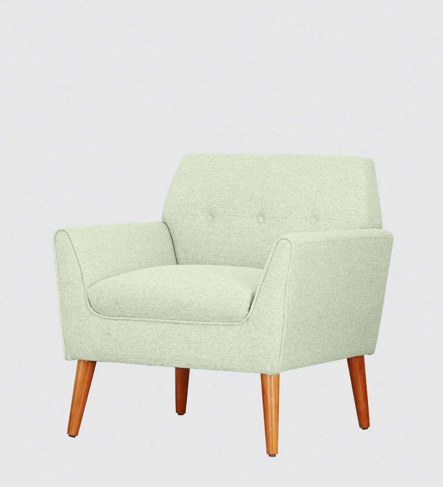 Fabric Lounge Chair in Light Green Colour