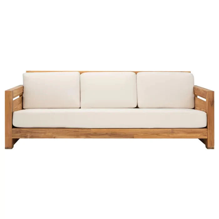Solid Sheesham Wood Wide Outdoor Teak Patio Sofa