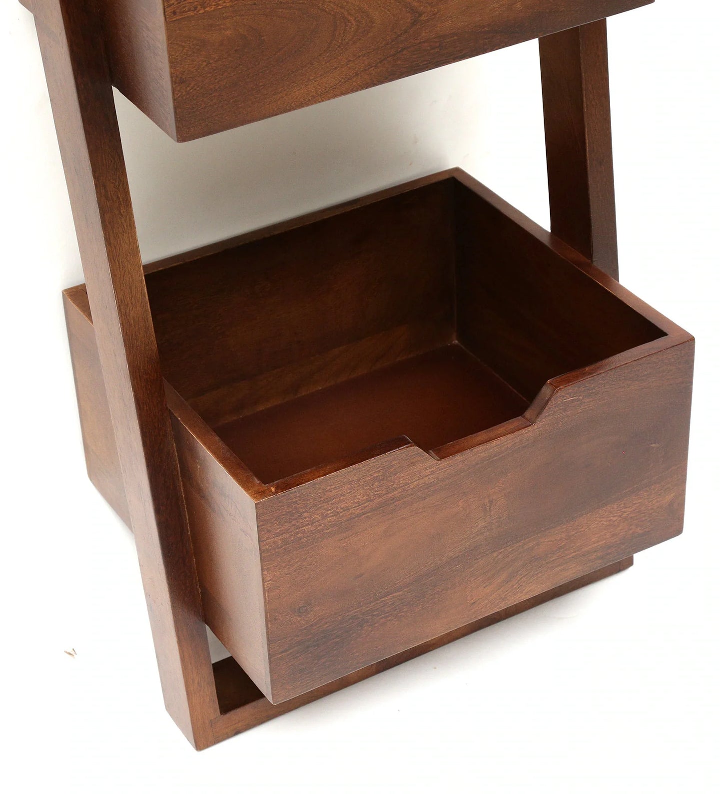 Brown Mango Wood Magazine Rack