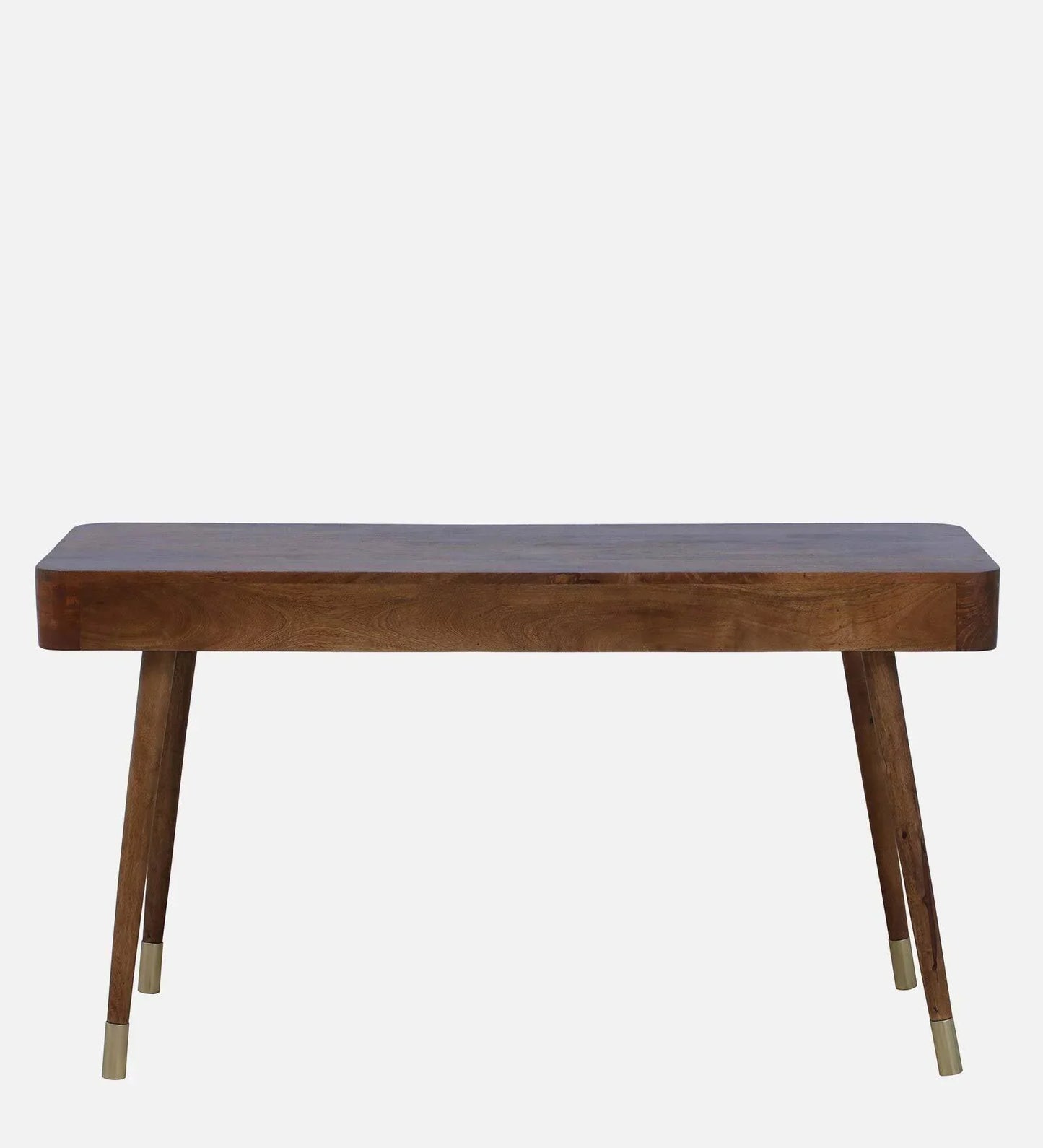 Solid Wood Writing Table In Rustic Teak Finish