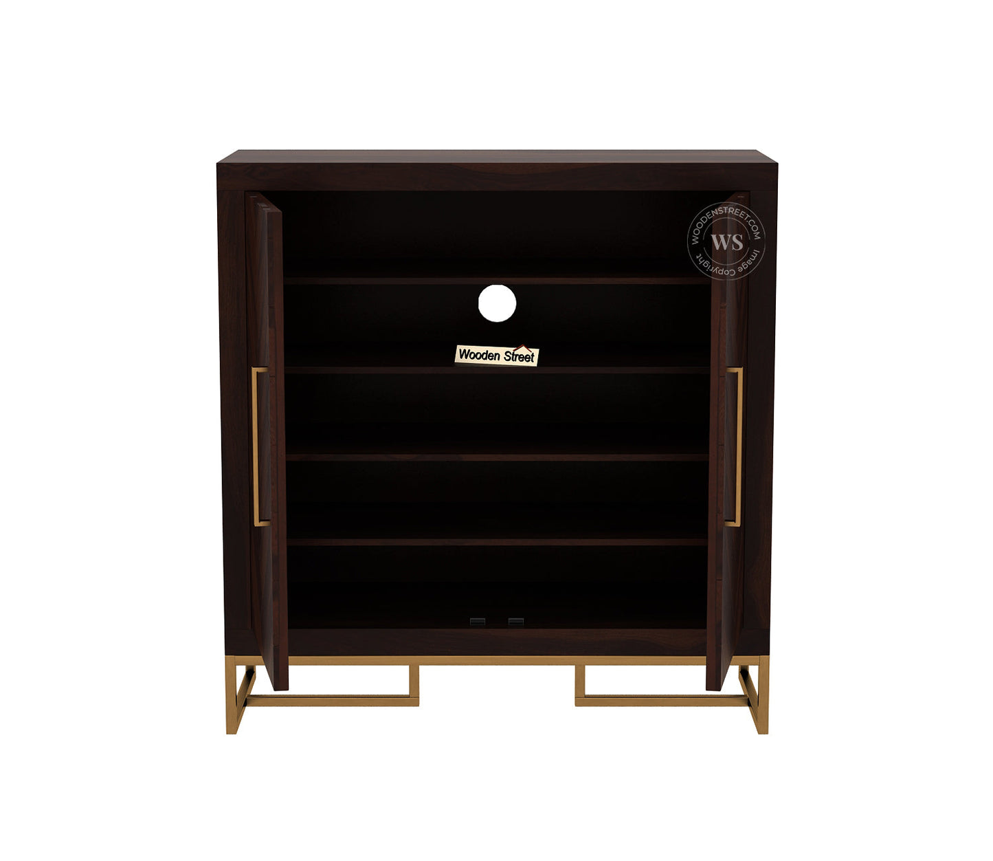 SheeshamWood Shoe Rack (Walnut Finish)