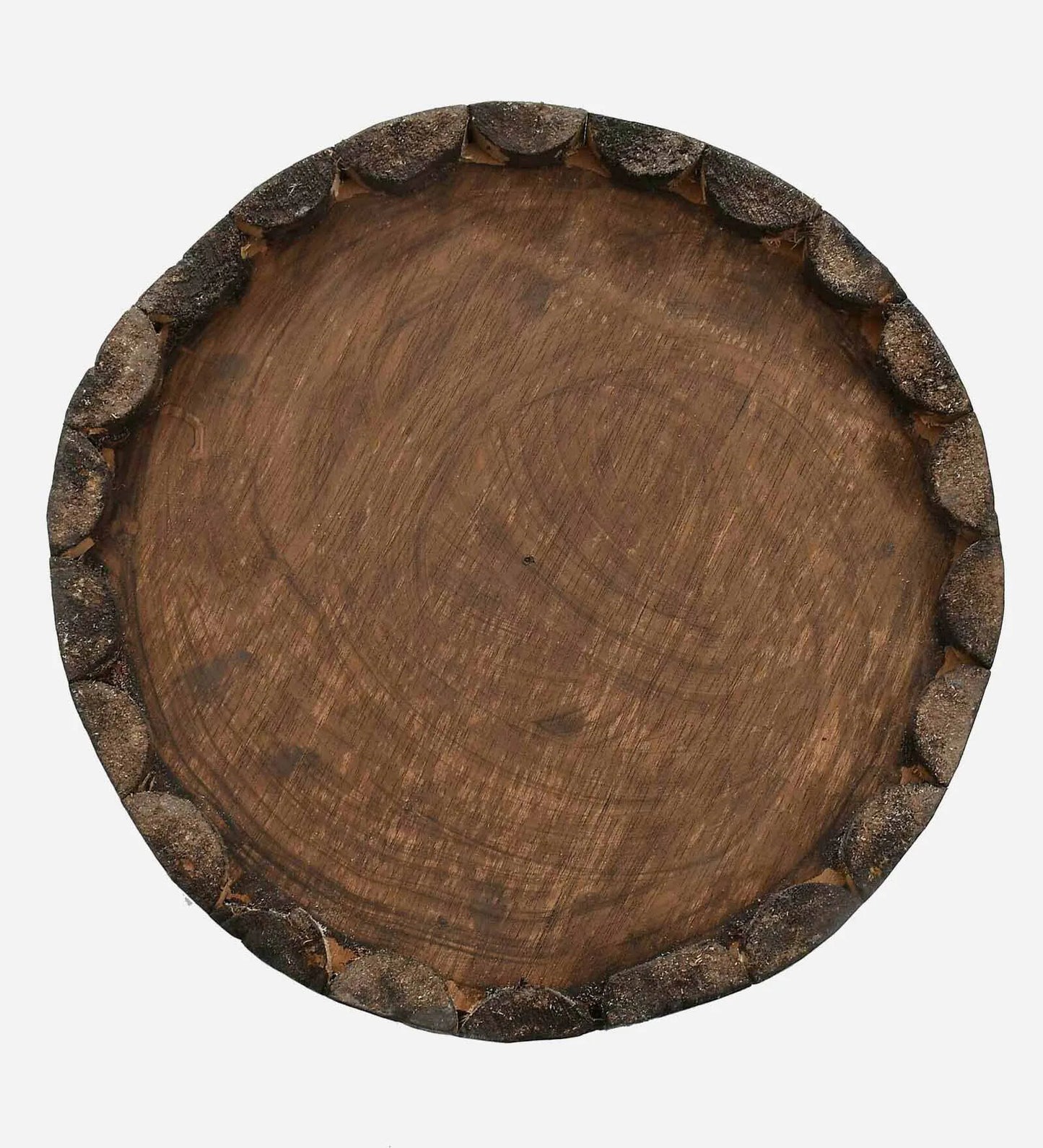 Solid Wood Foot Stool in Brown Colour