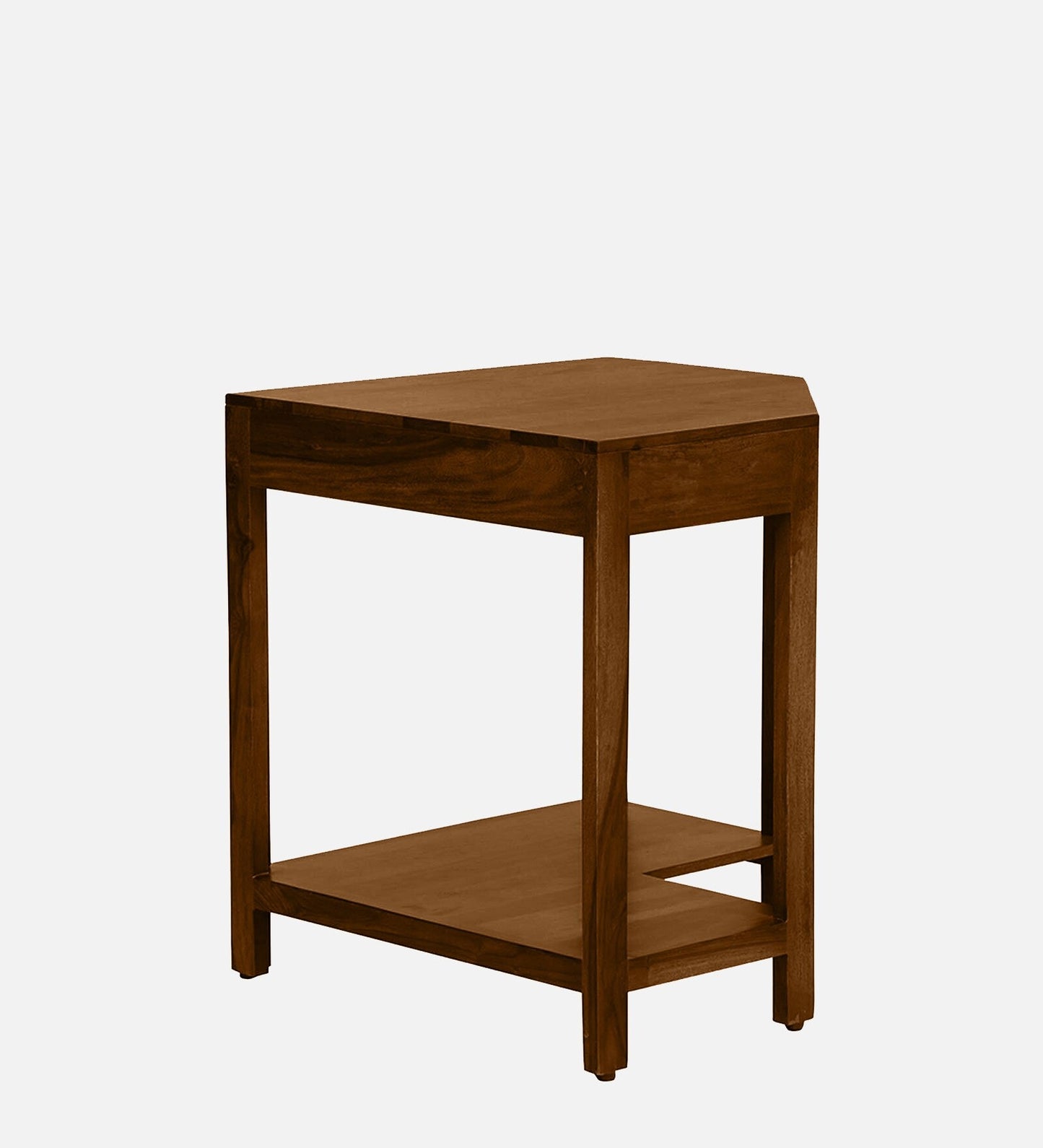 Sheesham Wood Corner Writing Table in Scratch Resistant Provincial Teak Finish