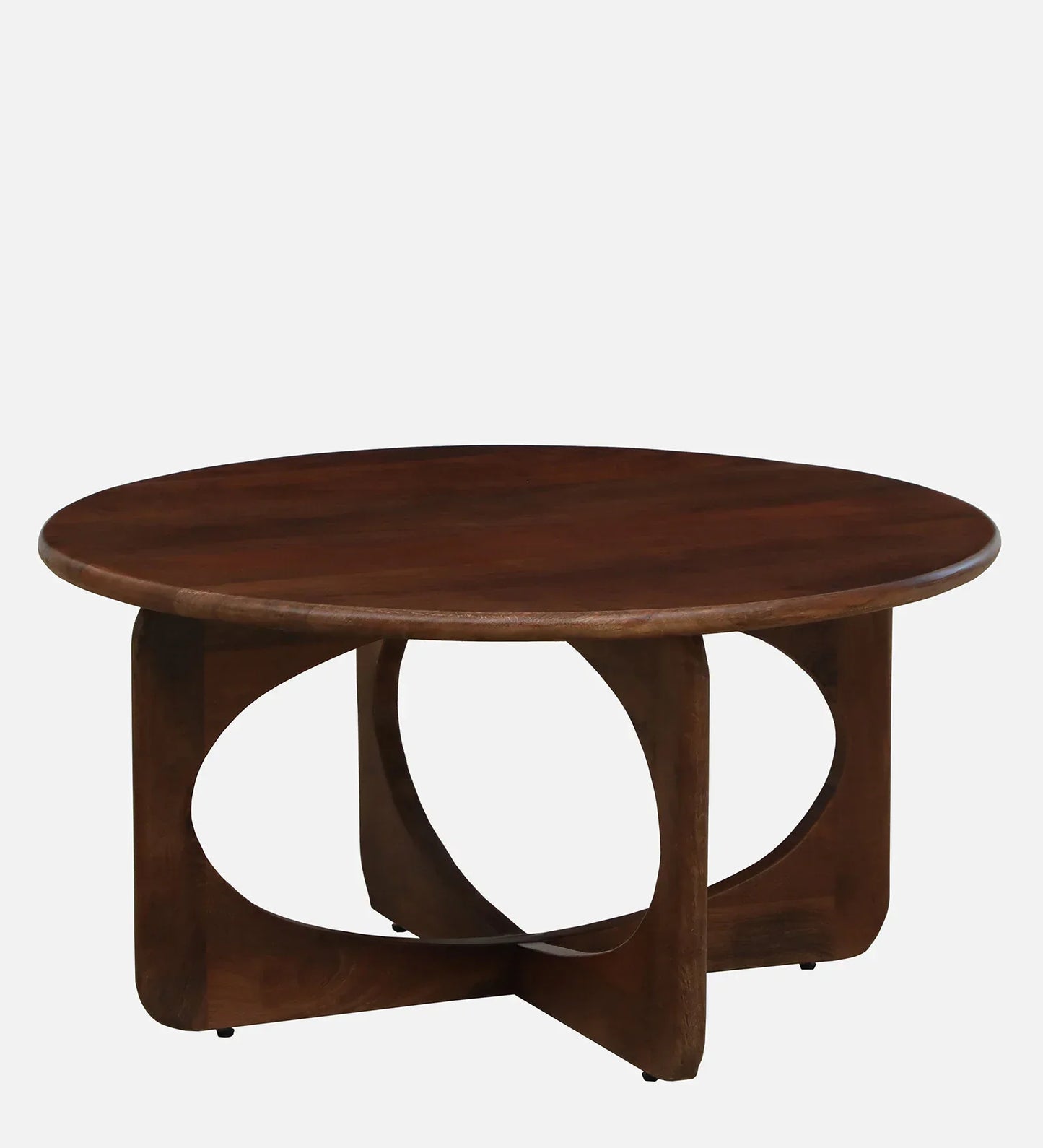 Praha Mango Wood Coffee Table In Walnut Finish