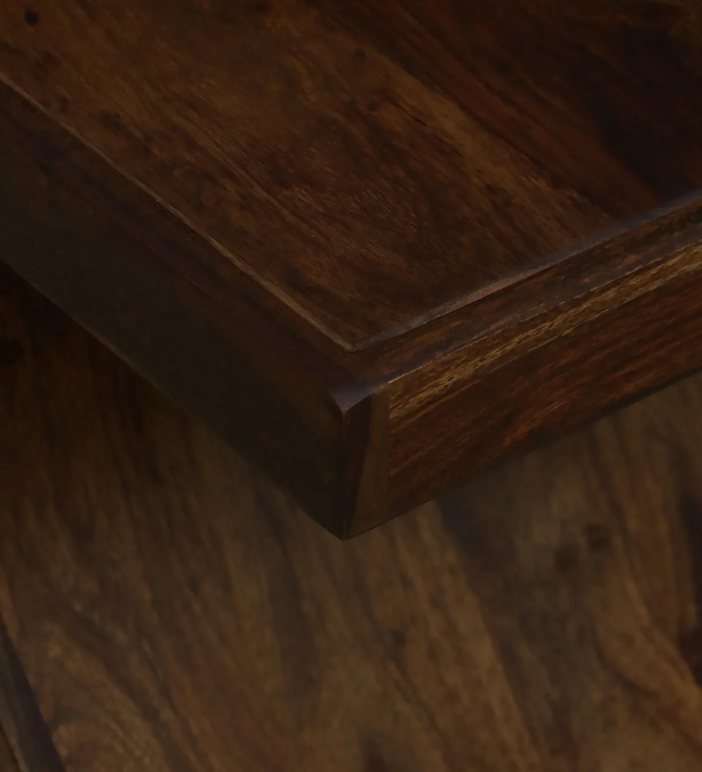 Jelks Sheesham Wood End Table in Scratch Resistant Provincial Teak Finish