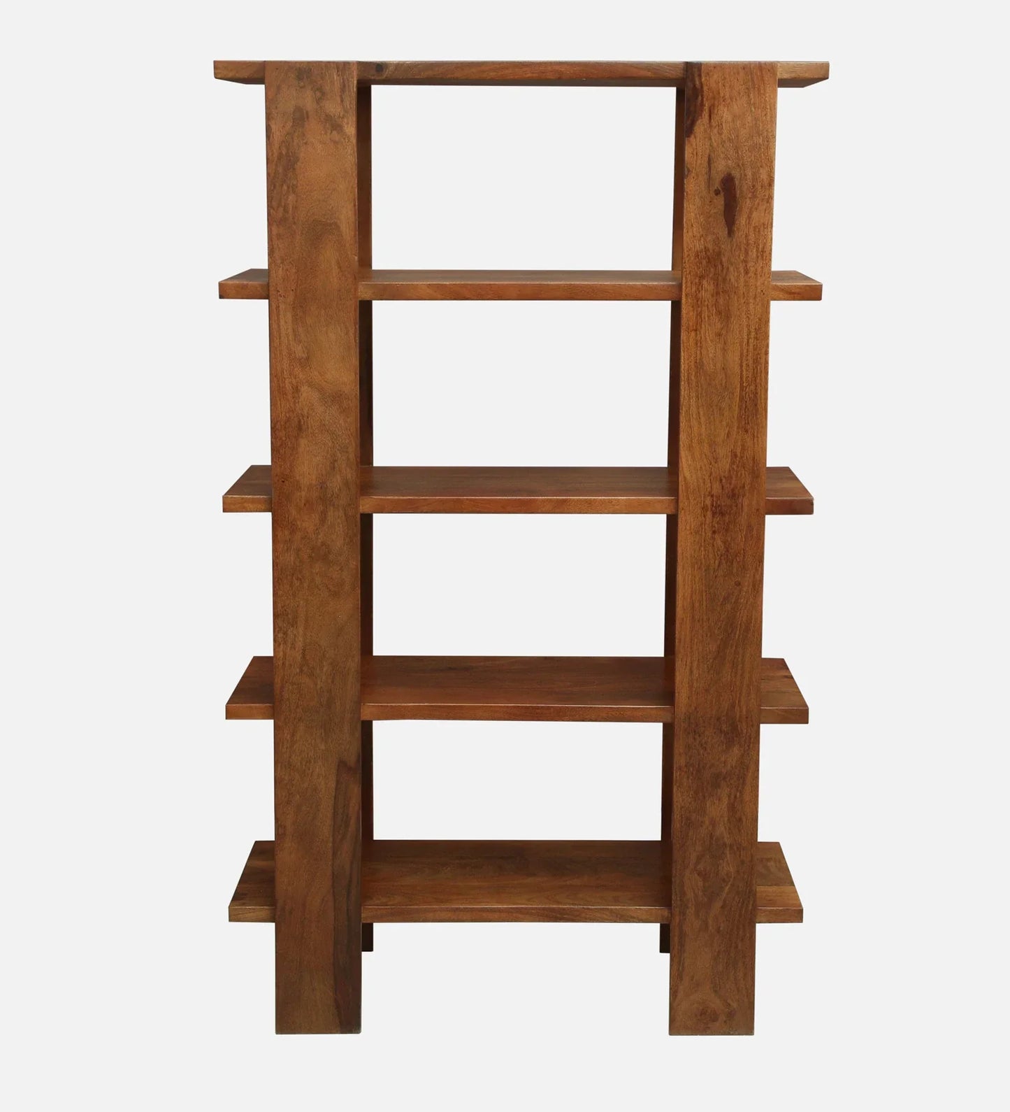 Mango Wood Book Shelf In Walnet Finish