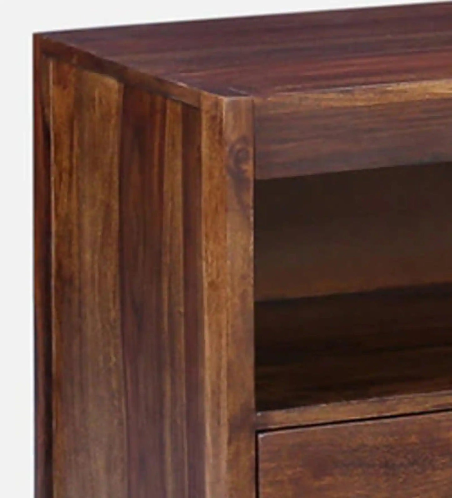 Sheesham Wood TV Console in Scratch Resistant Provincial Teak Finish for TVs up to 70"