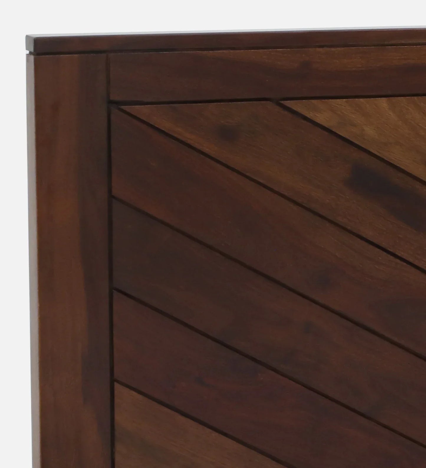 Sheesham Wood King Size Bed In Scratch Resistant Provincial Teak Finish With Hydraulic Storage