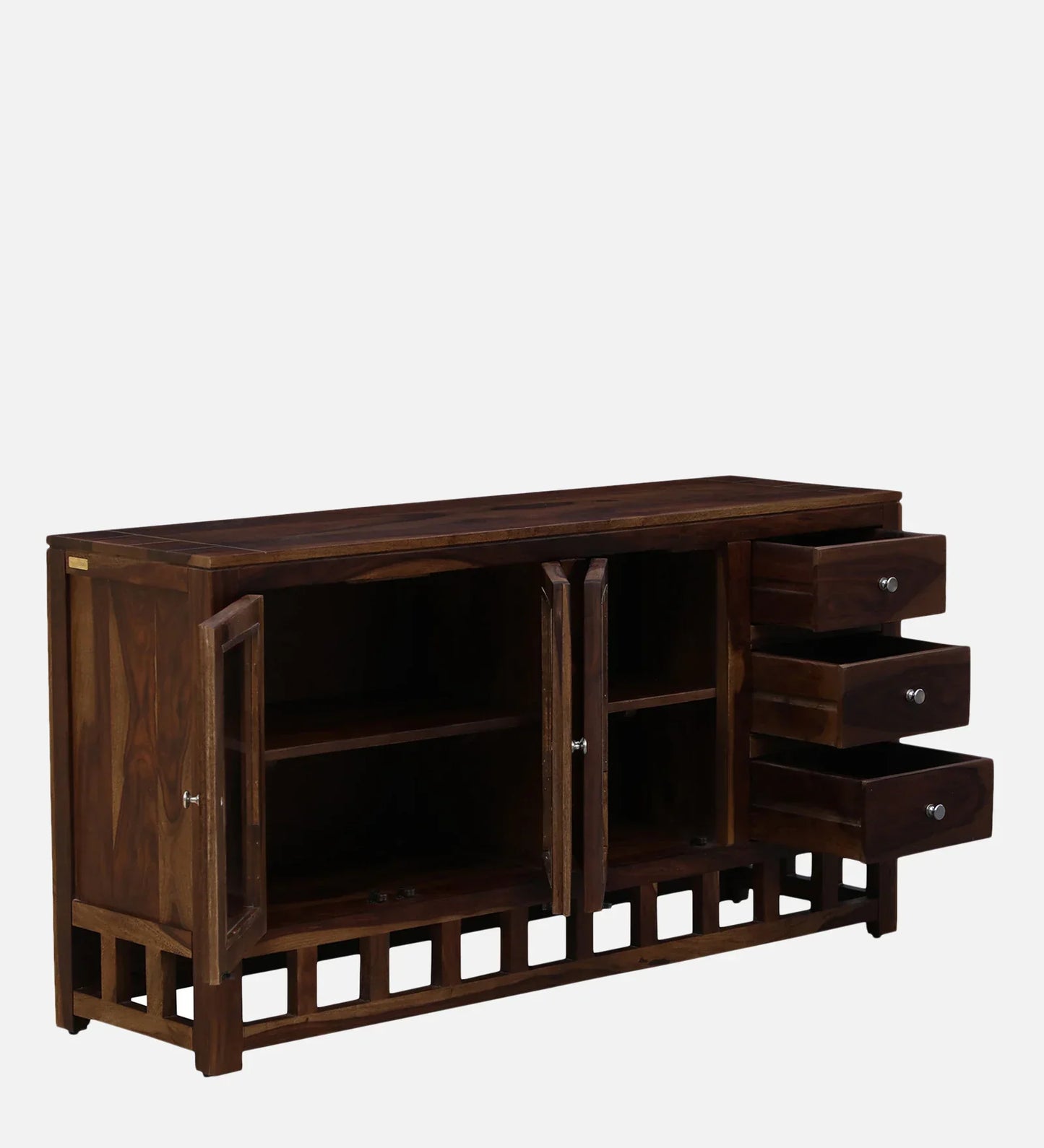 Sheesham Wood Crockery Unit in Scratch Resistant Provincial Teak Finish