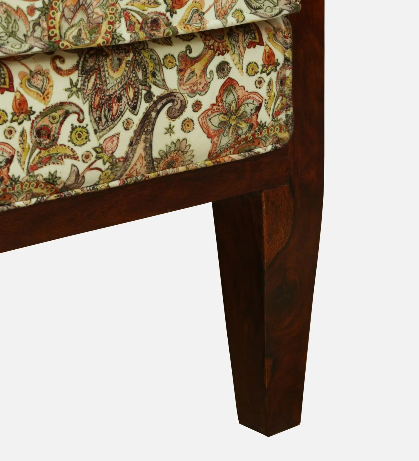 Sheesham Wood Accent Chair In Walnut Finish