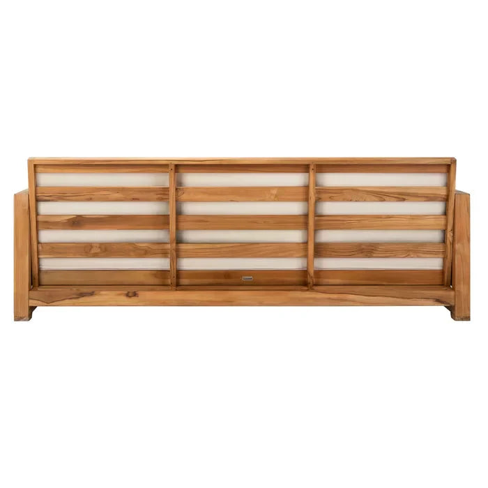 Solid Sheesham Wood Wide Outdoor Teak Patio Sofa