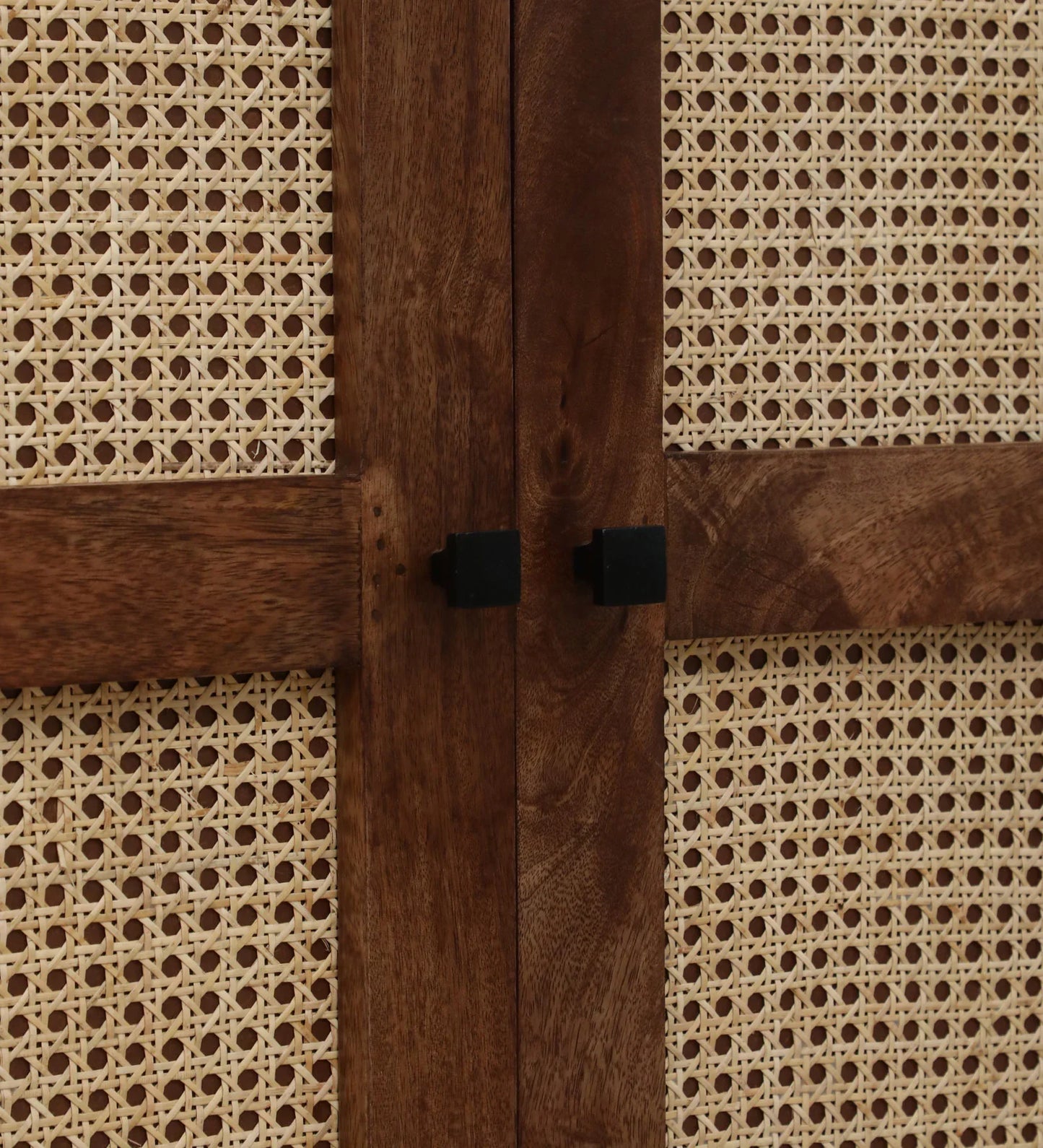 Mango Wood 2 Door Wardrobe In Rustic Teak Finish With Drawer