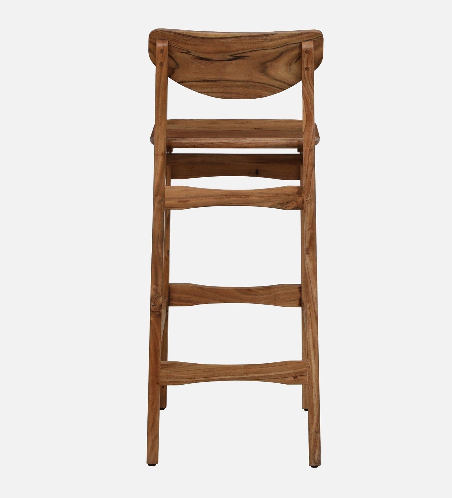 Wood 2 Seater Bar Table Set In Natural Finish