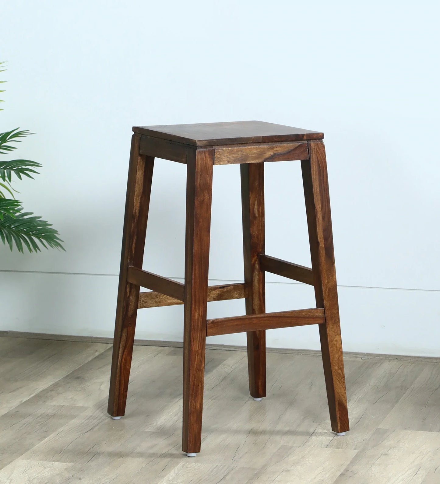 Sheesham Wood Bar Stool In Provincial Teak