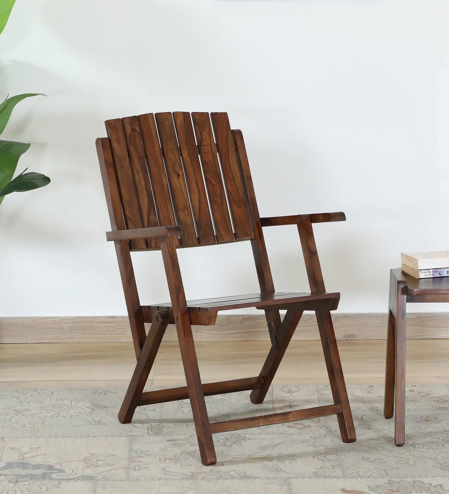 Sheesham Wood Folding Chair In Provincial Teak Finish