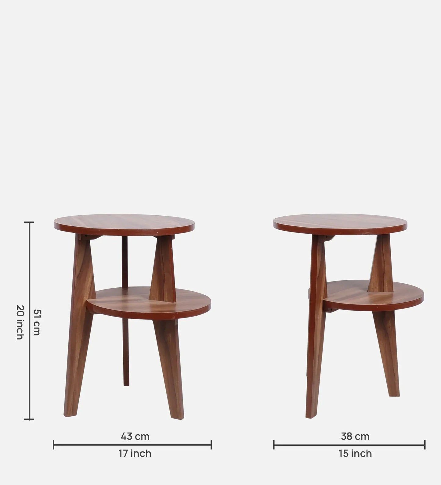 Lily End Table in Asian Walnut Finish