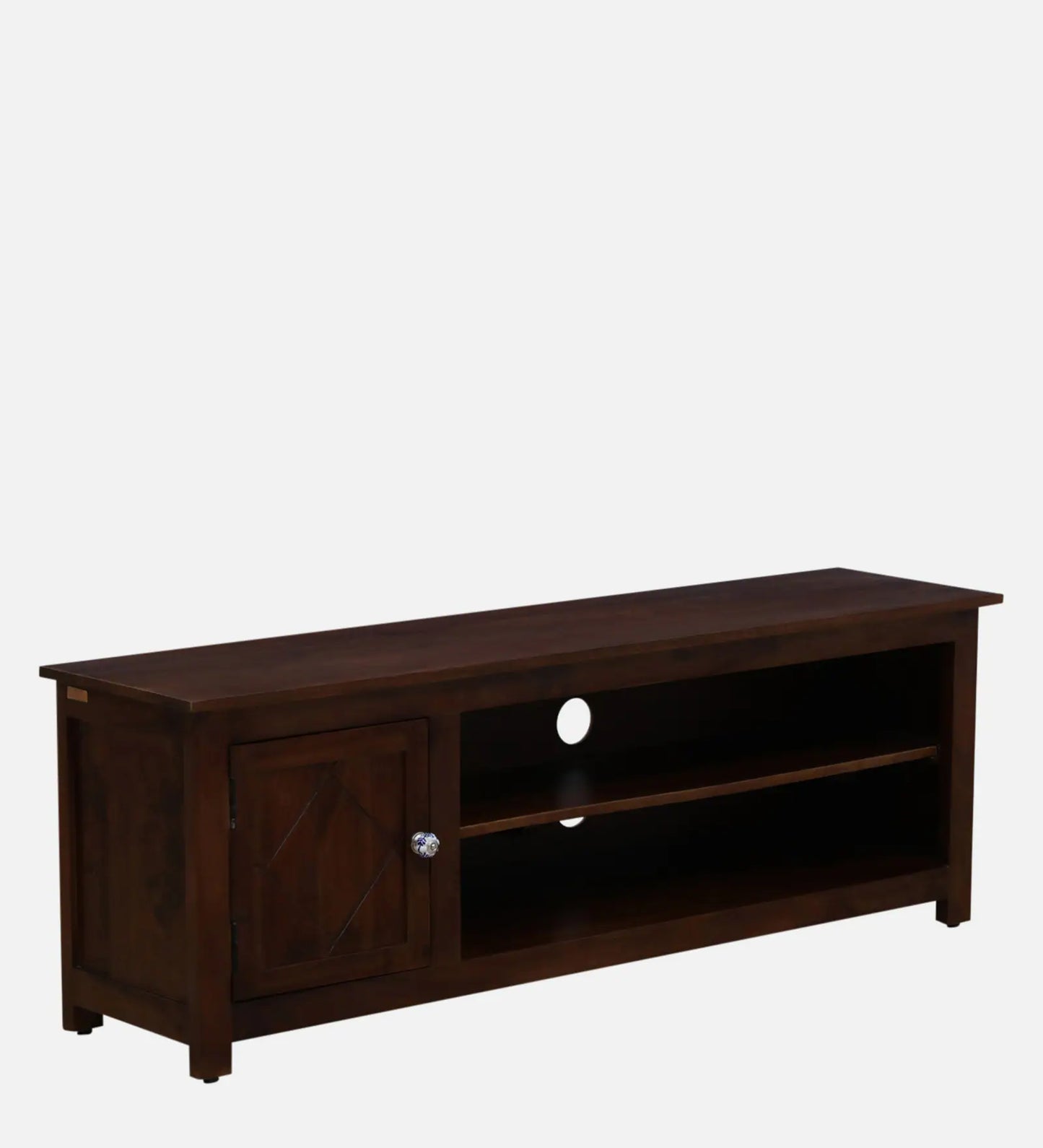 Sheesham Wood TV Console in Scratch Resistant Provincial Teak Finish For TVs Up To 55"