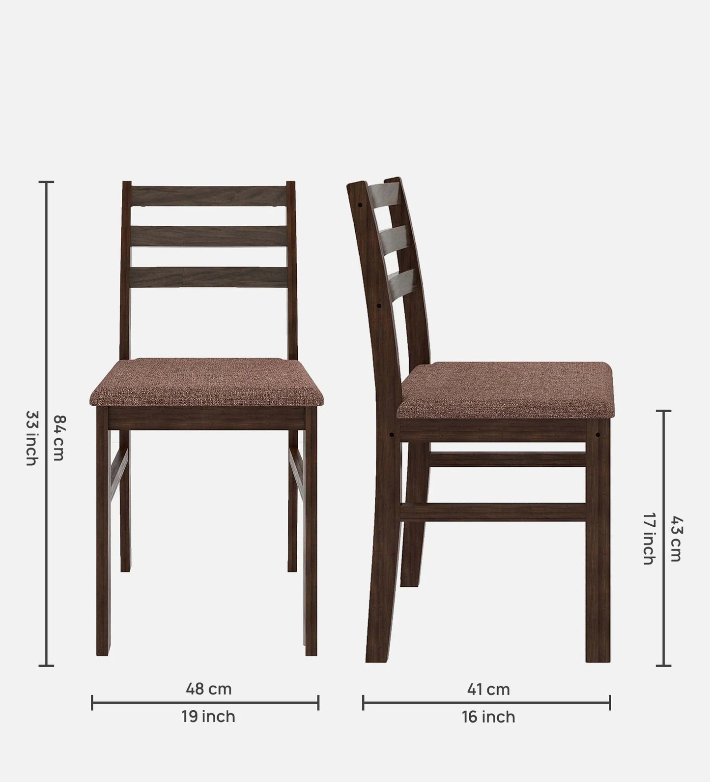 Seattle 4 Seater Dining Set in Dark Cappuccino Finish