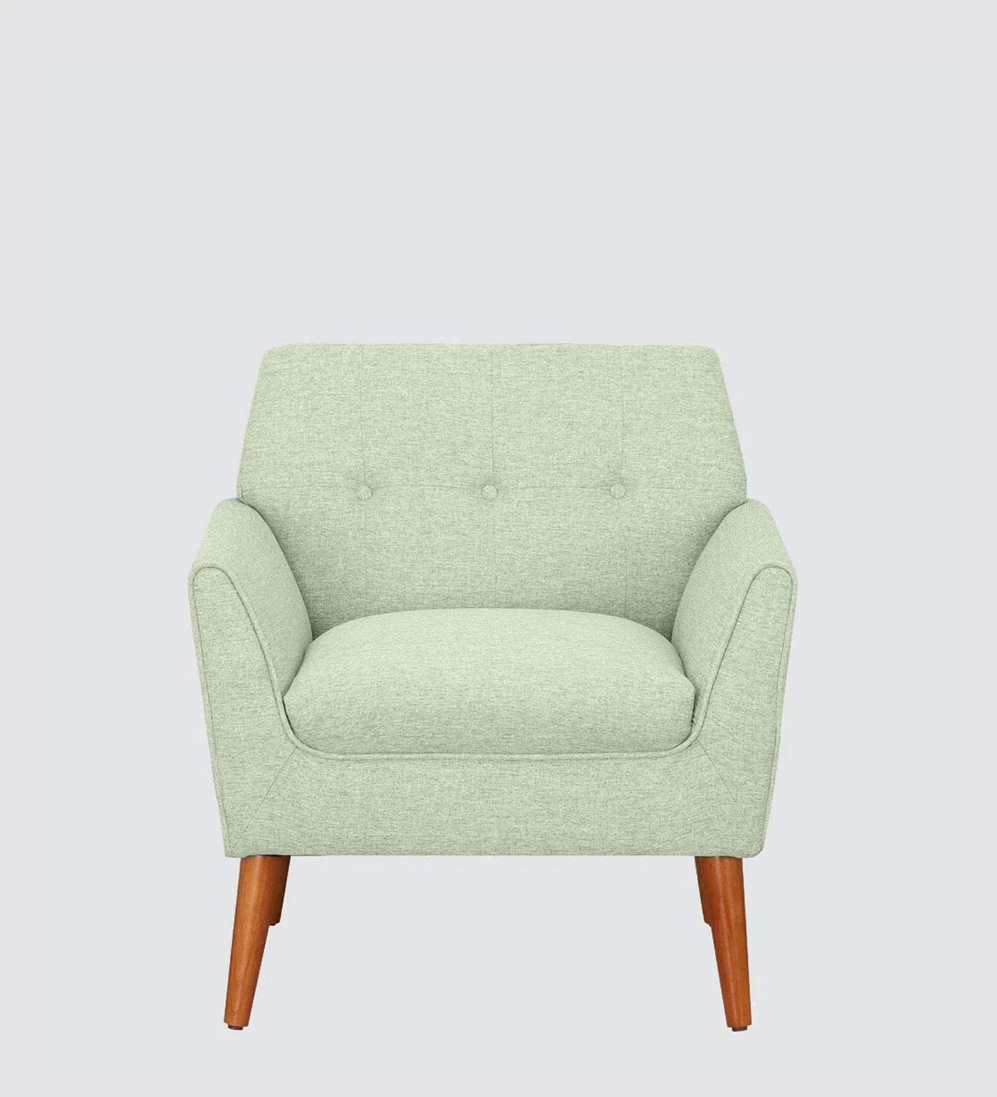 Fabric Lounge Chair in Light Green Colour