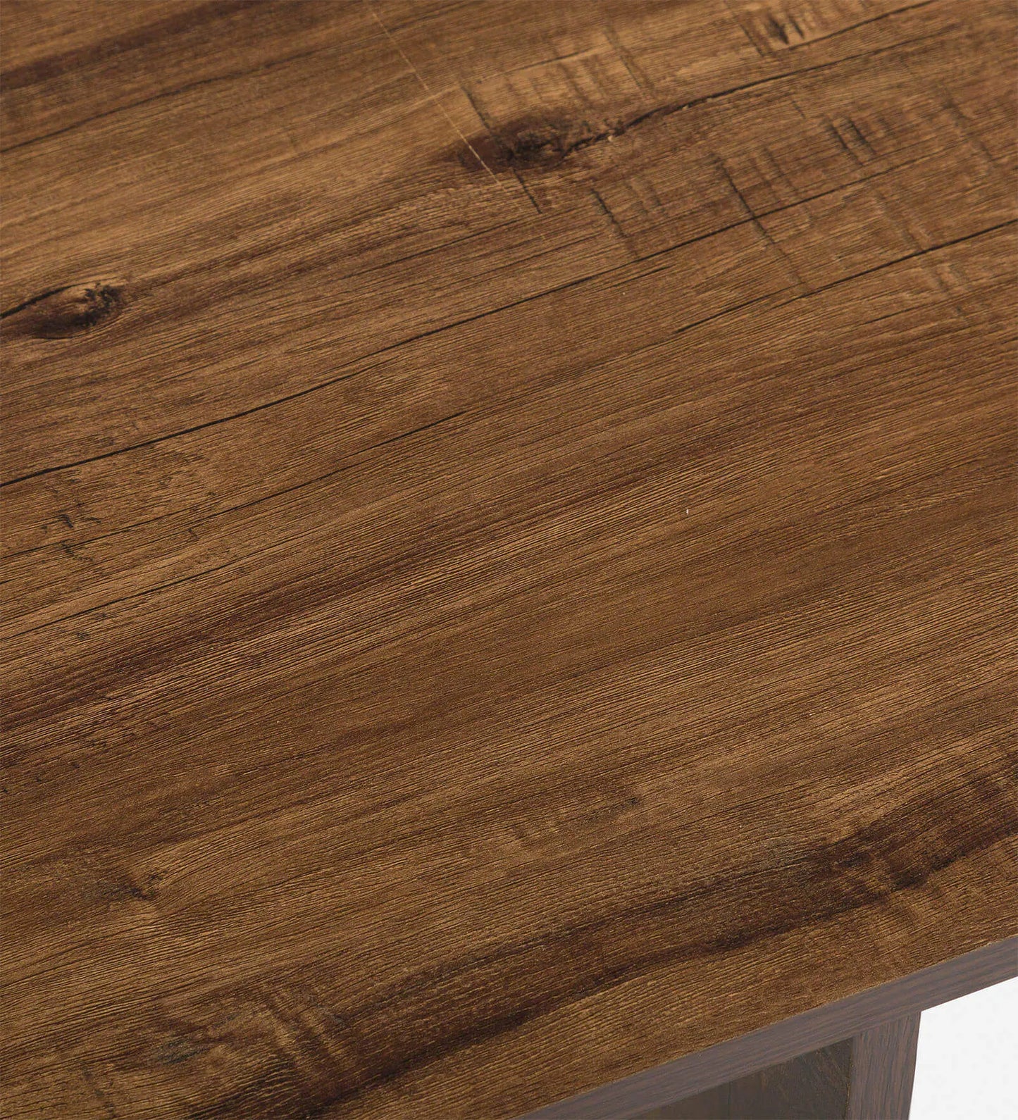 Nesting Coffee Table With 4 Stools In Classic Walnut Finish