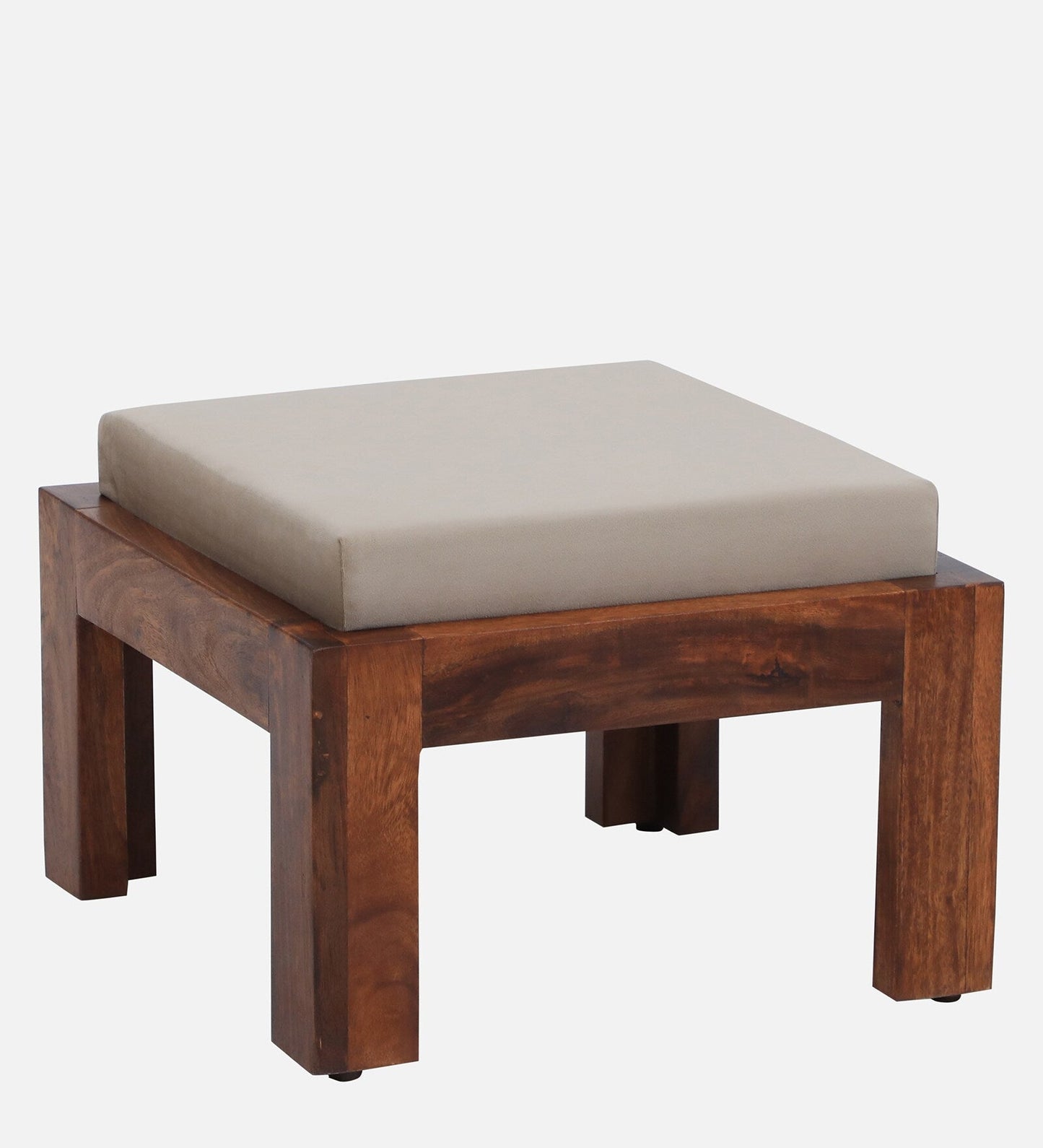 Solid Wood Foot Stool in Grey Colour Set of 2)