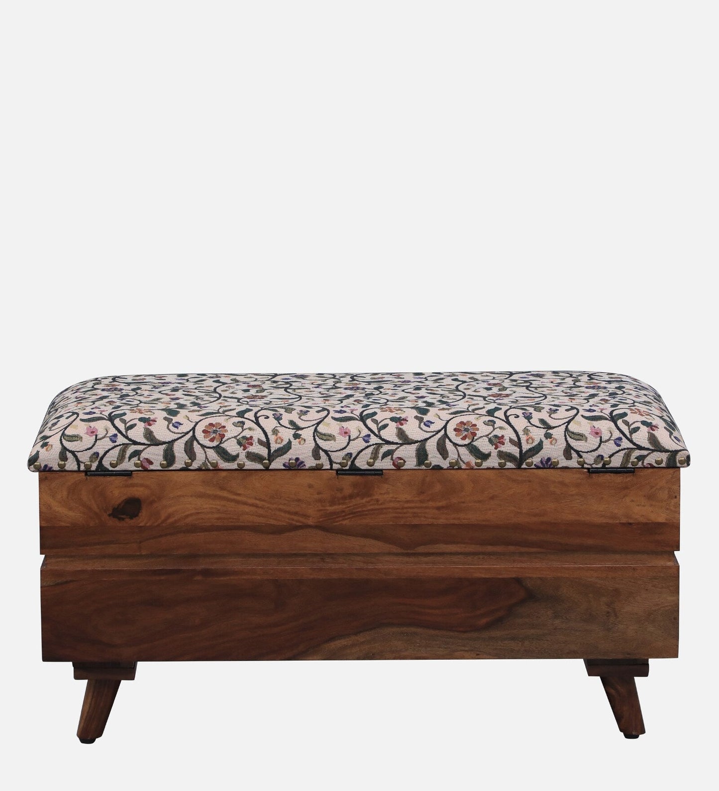 Sheesham Wood Trunk With Storage In Scratch Resistant Rustic Teak Finish