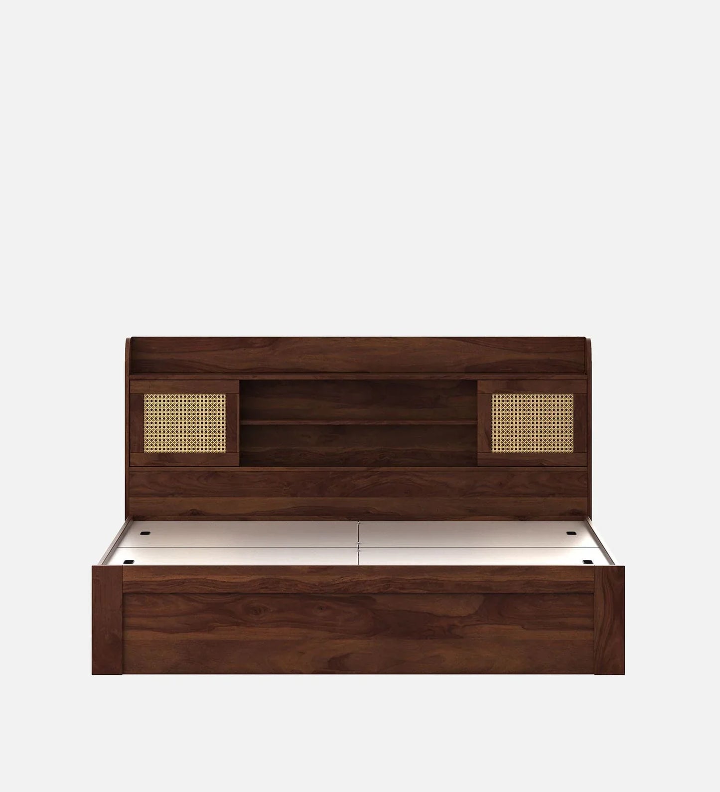 Queen Size Bed in Sheesham Melamine Finish with Box Storage