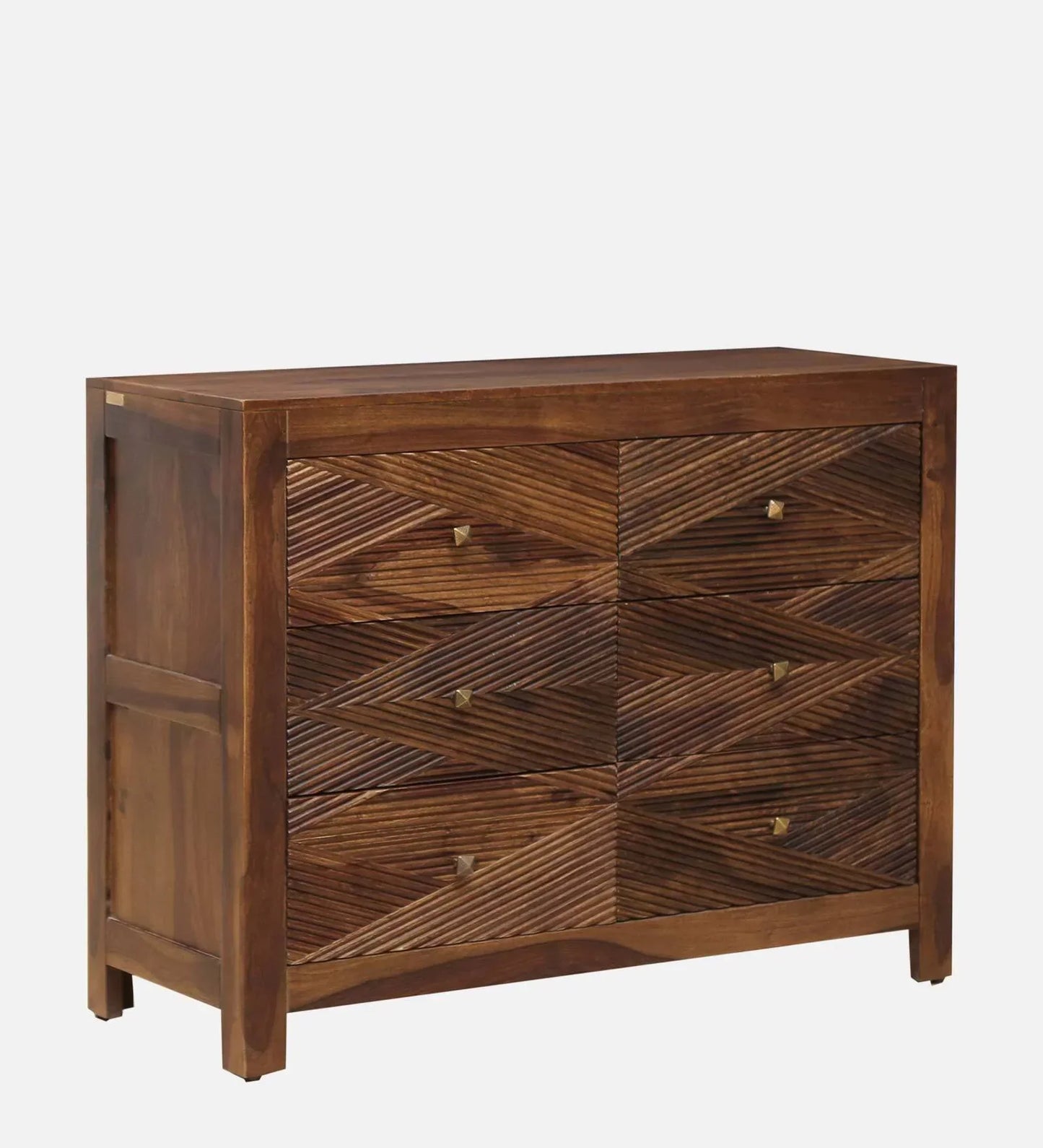 Sheesham Wood Chest Of Drawers In Provincial Teak Finish