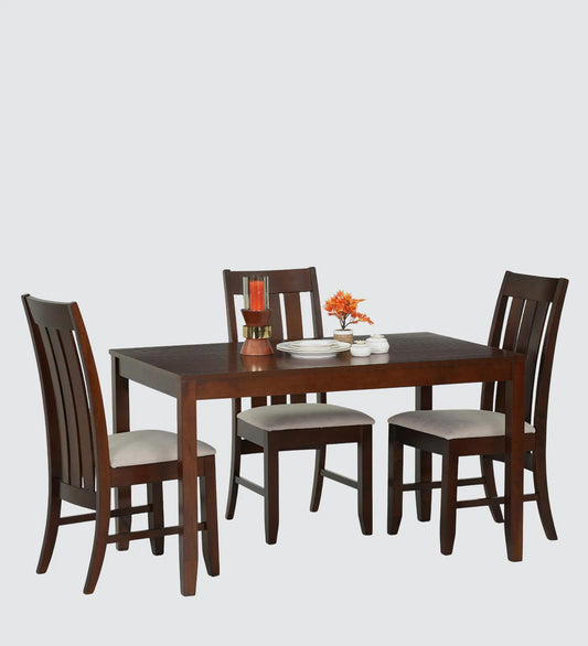 Muar Malaysian 4 Seater Dining Table Set In Brown Colour