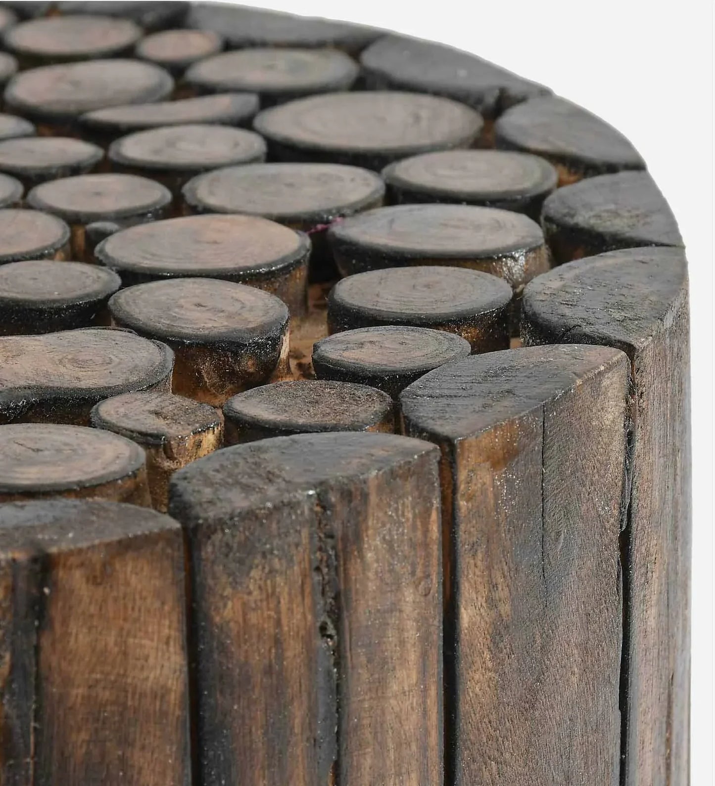 Solid Wood Foot Stool in Brown Colour